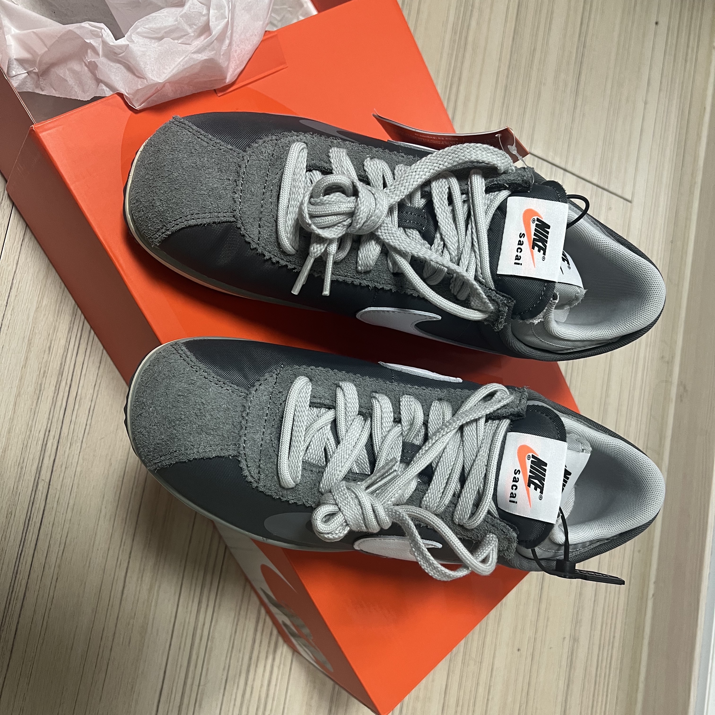 Nike x Sacai Zoom Cortez SP Iron Grey 착용 스타일