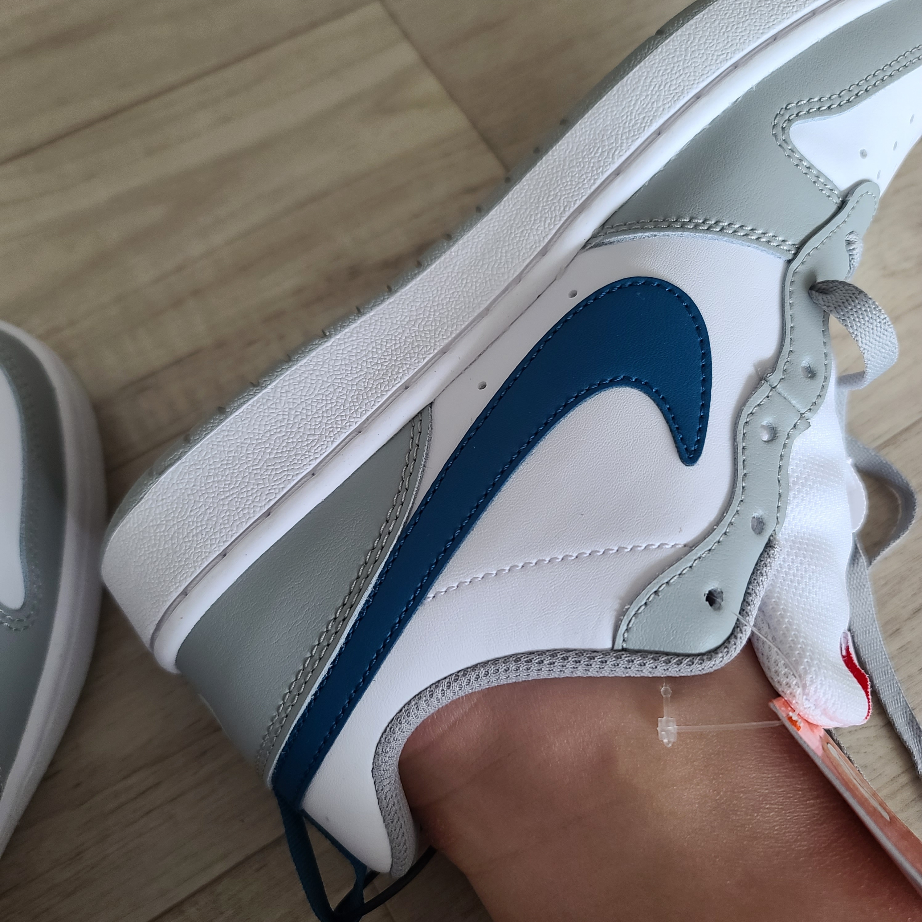 (GS) Nike Court Borough Low 2 Light Smoke Grey 착용 스타일
