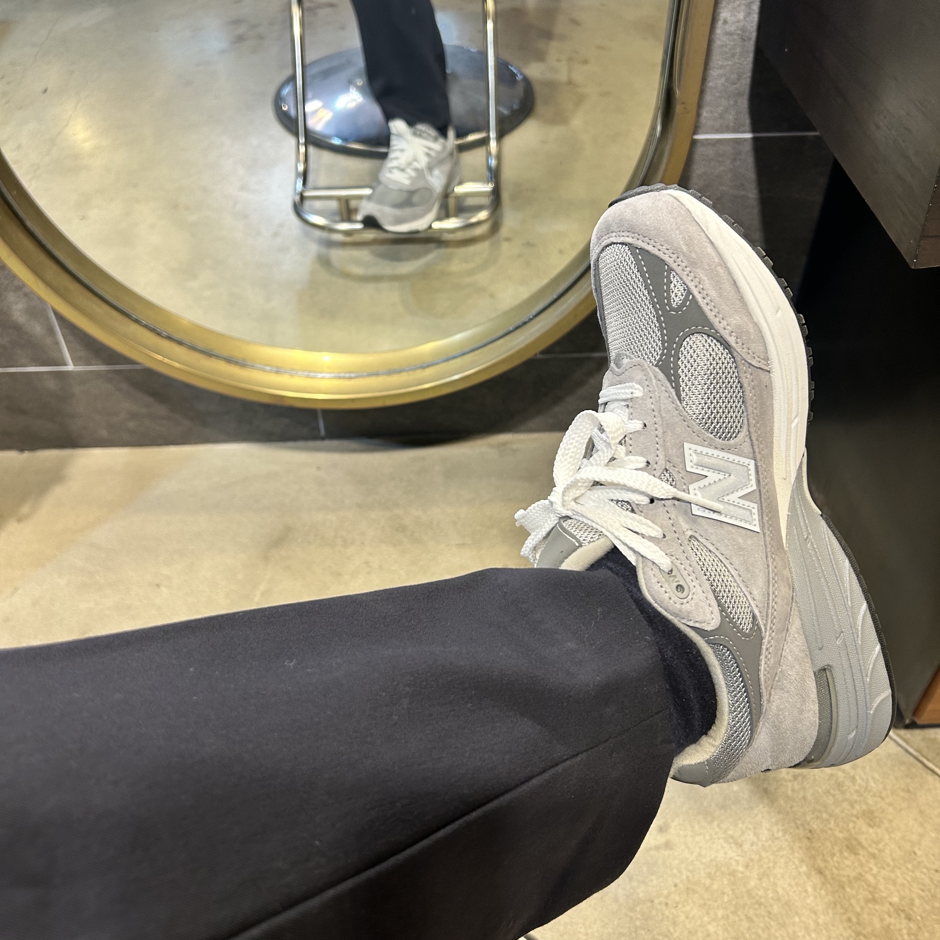 New Balance 993 Made in USA Grey - D Standard 착용 스타일