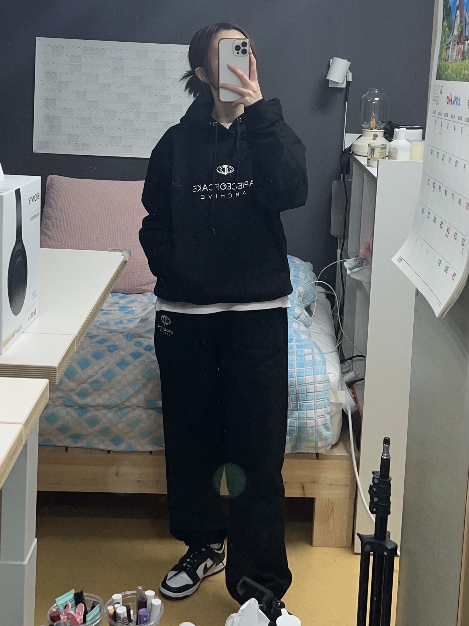(W) Nike Dunk Low Black 착용 스타일