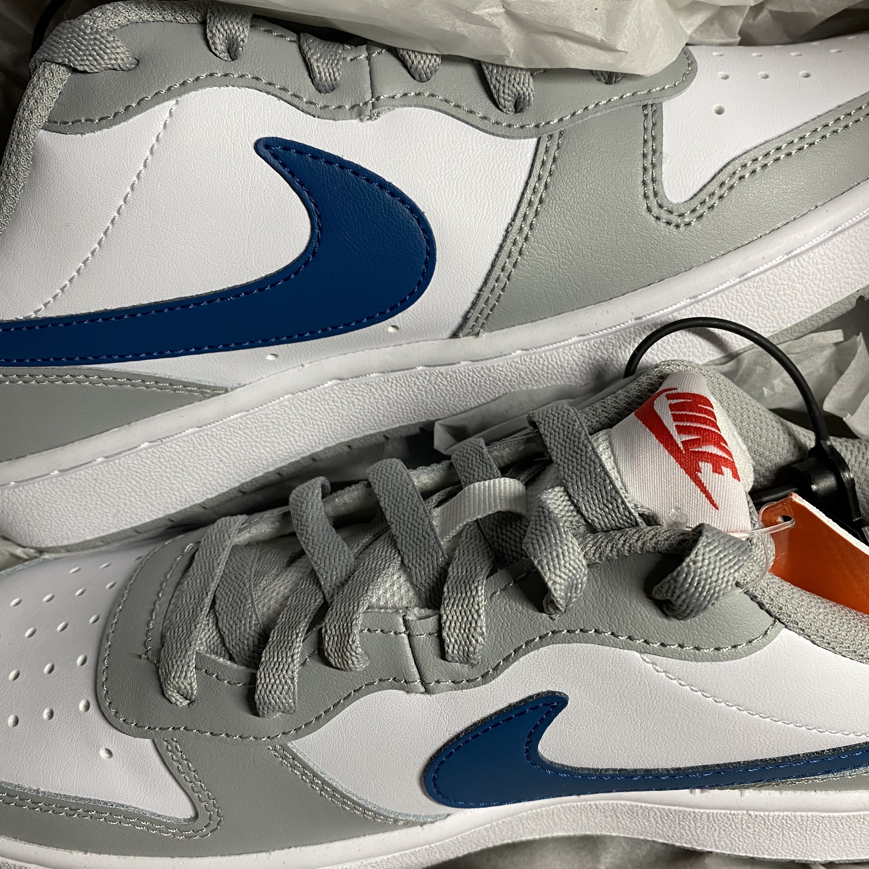 (GS) Nike Court Borough Low 2 Light Smoke Grey 착용 스타일