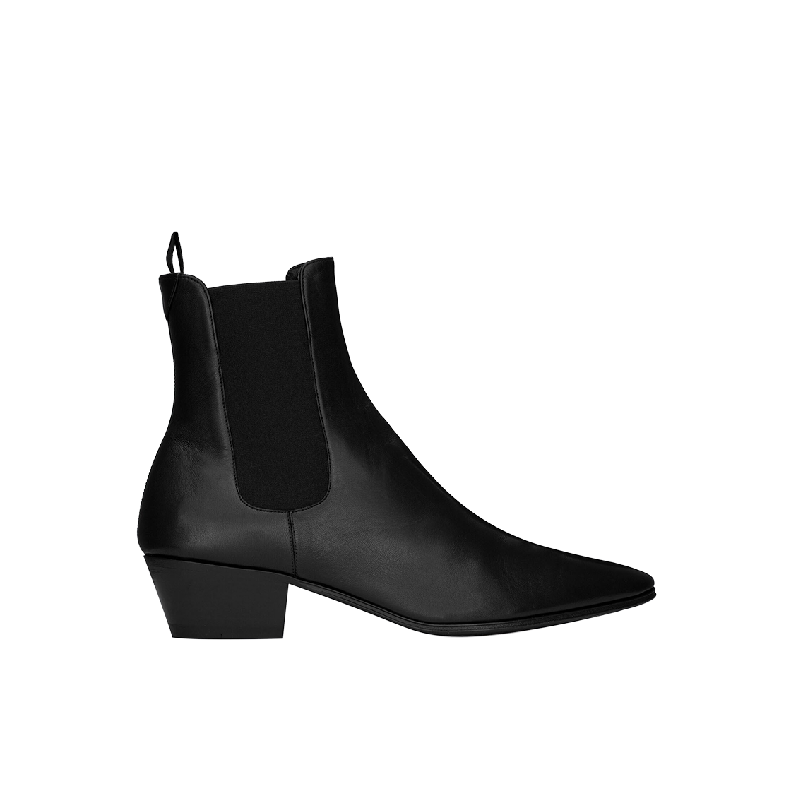 (W) 생로랑 스무스 레더 바실리 첼시 부츠 블랙((W) Saint Laurent Vassili Chelsea Boots in Smooth Leather Black) - 1