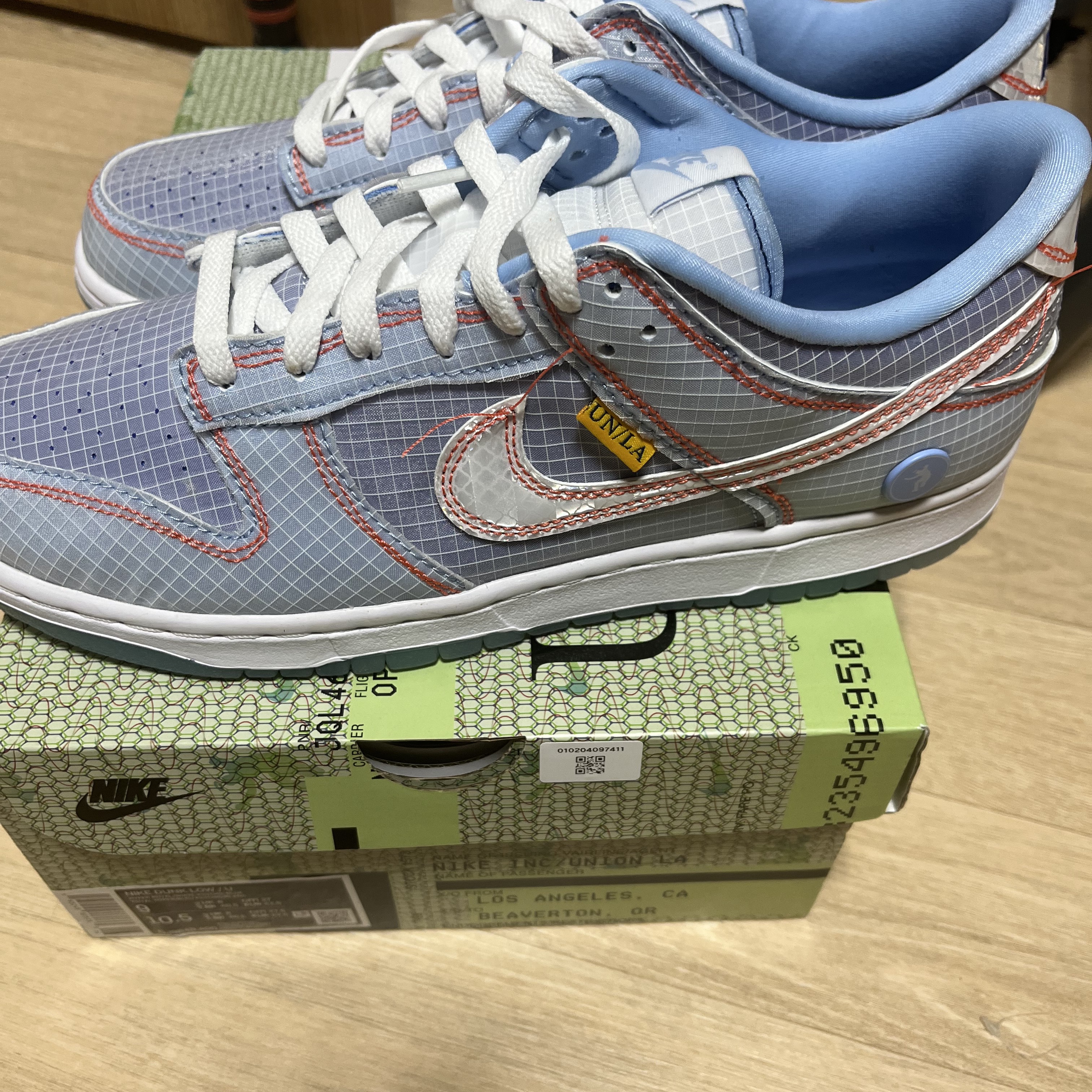 Nike x Union Dunk Low Passport Pack Argon 착용 스타일