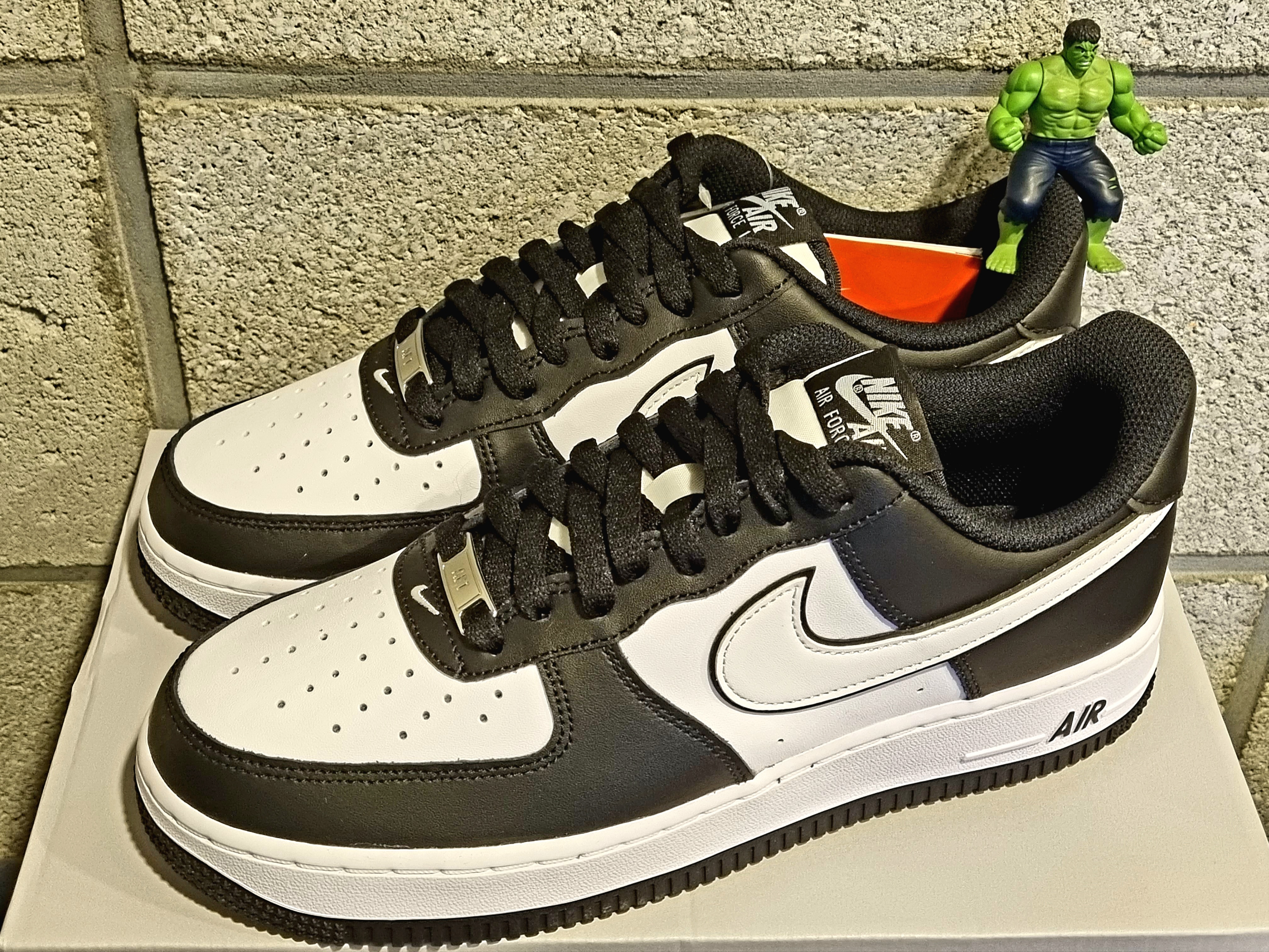 Nike Air Force 1 '07 Black White 착용 스타일 - 1