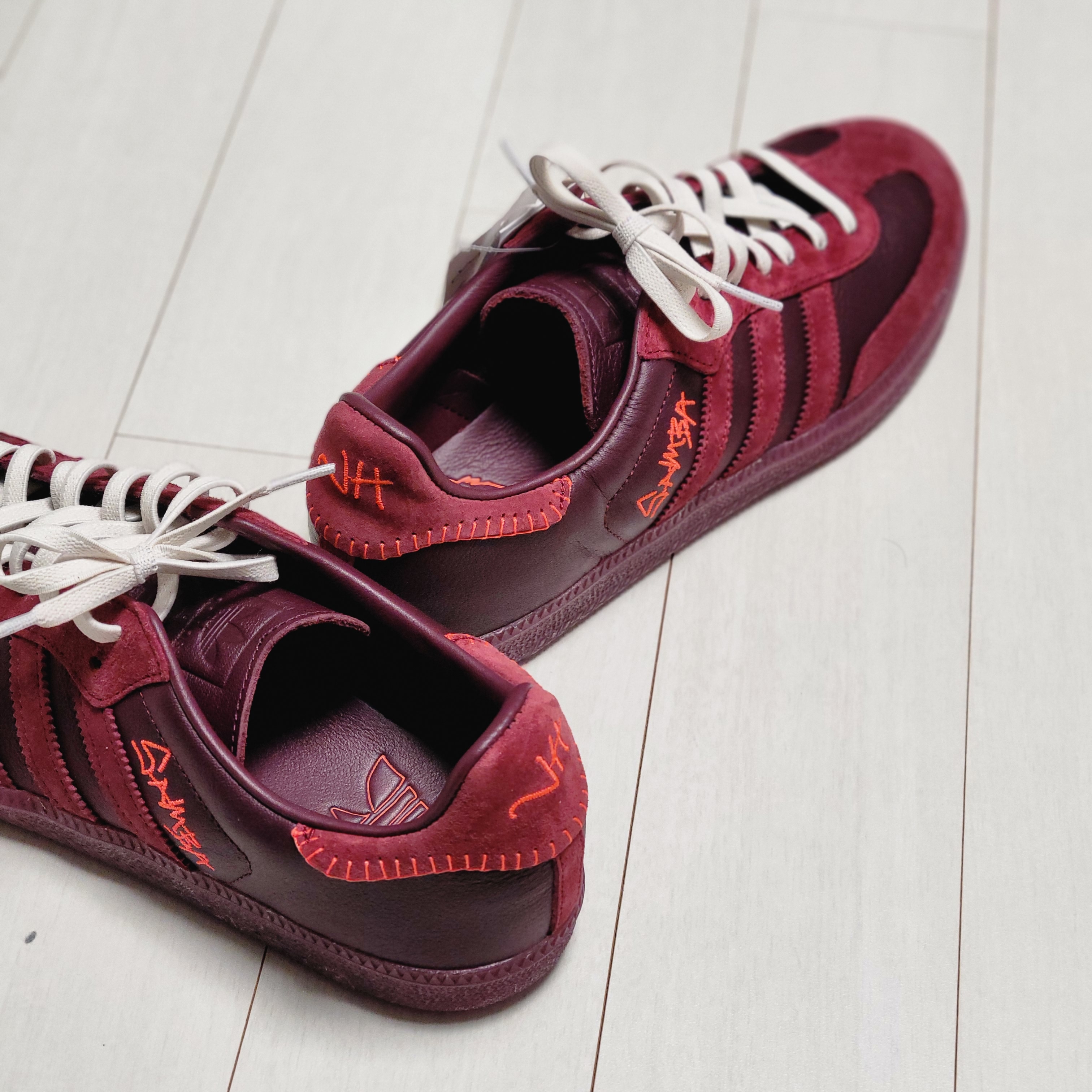 Adidas x Jonah Hill Samba Maroon 착용 스타일 - 3