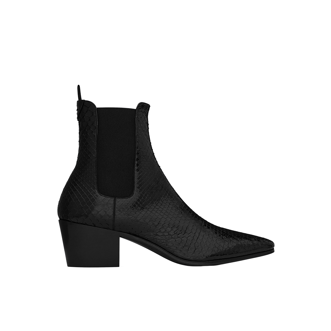 (W) 생로랑 파이썬 바실리 첼시 부츠 블랙((W) Saint Laurent Vassili Chelsea Boots in Python Black) - 1