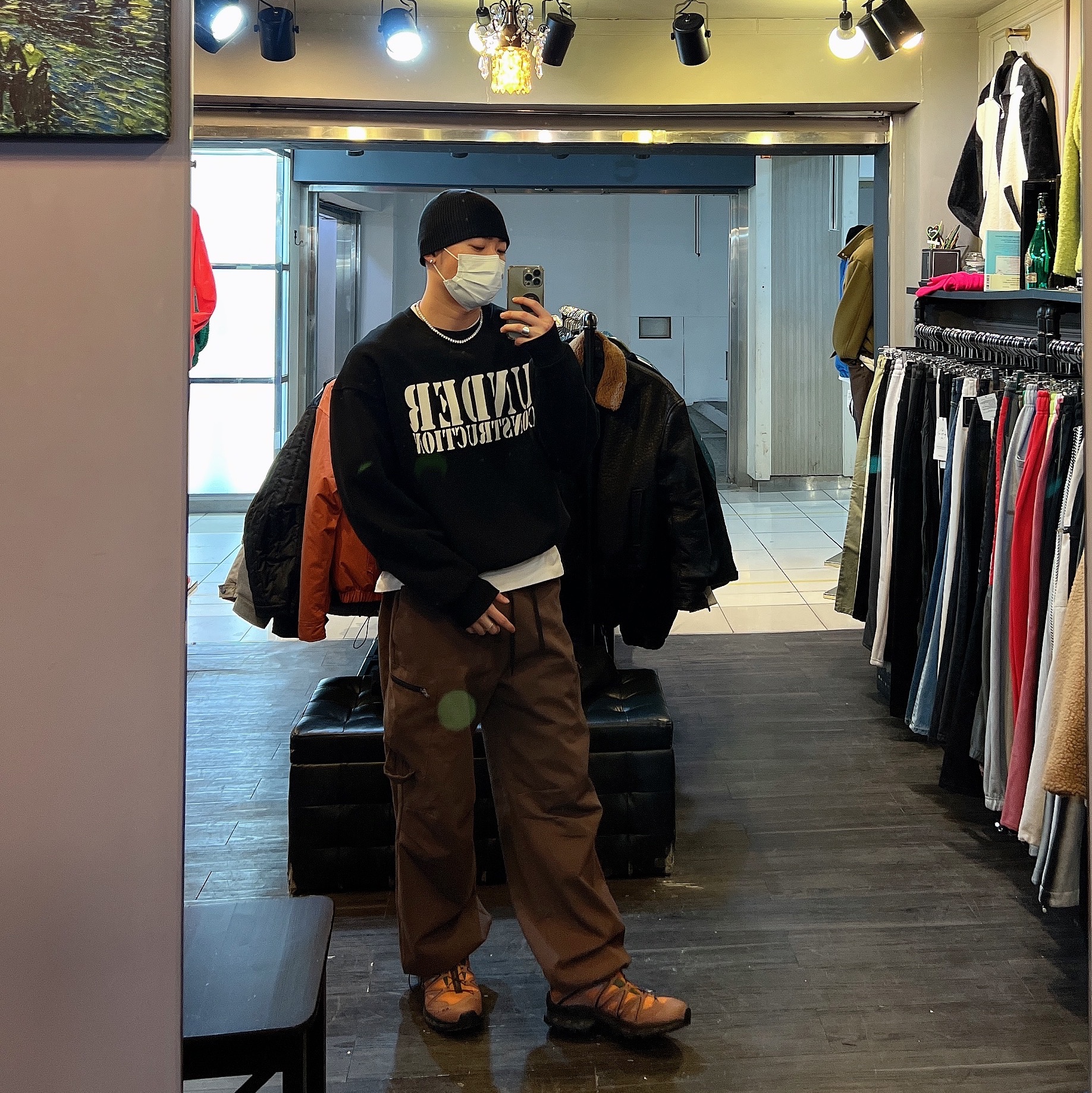 Salomon XT-Quest 75th Anniversary Golden Oak Acorn 착용 스타일 - 1