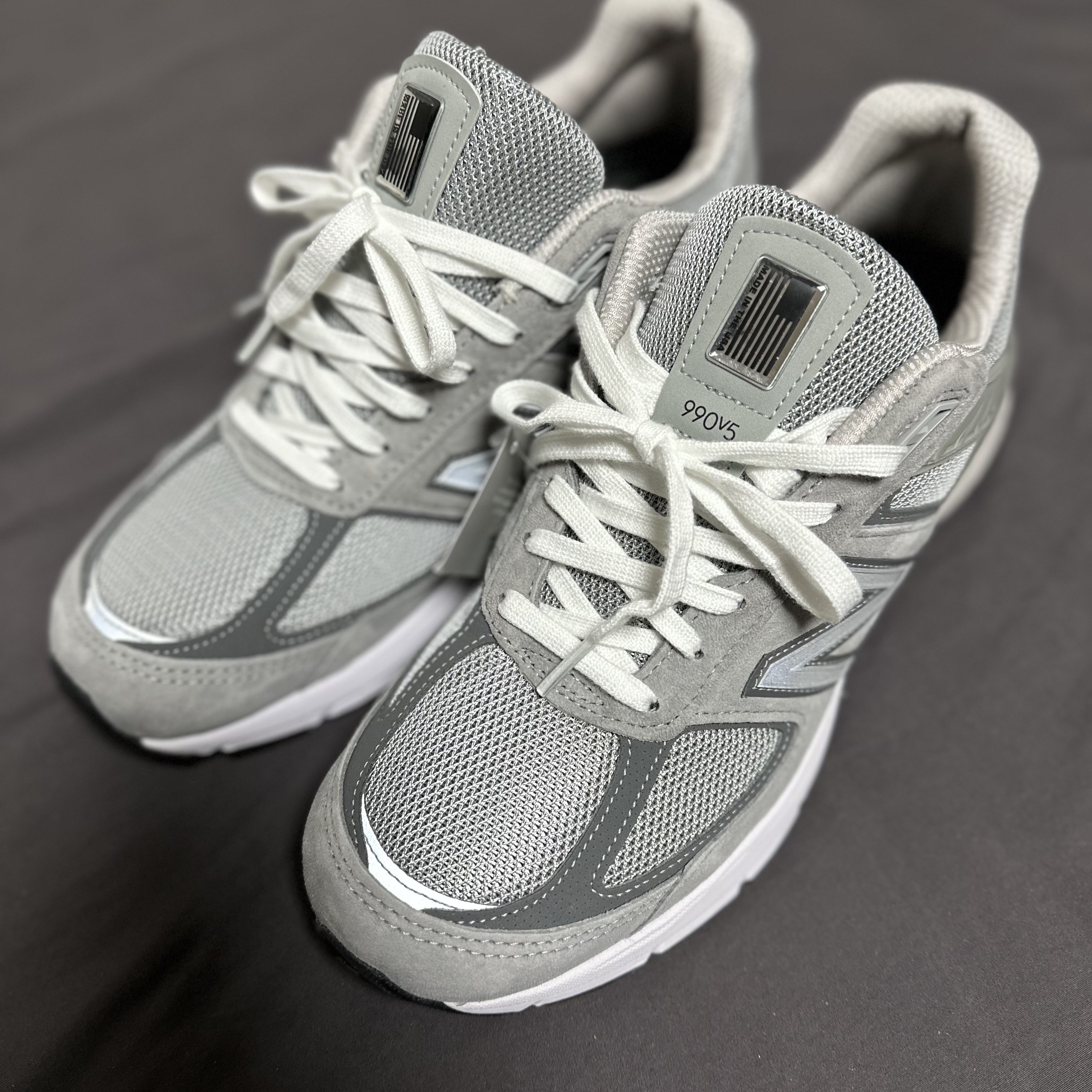 New Balance 990v5 Made in USA Grey - D Standard 착용 스타일