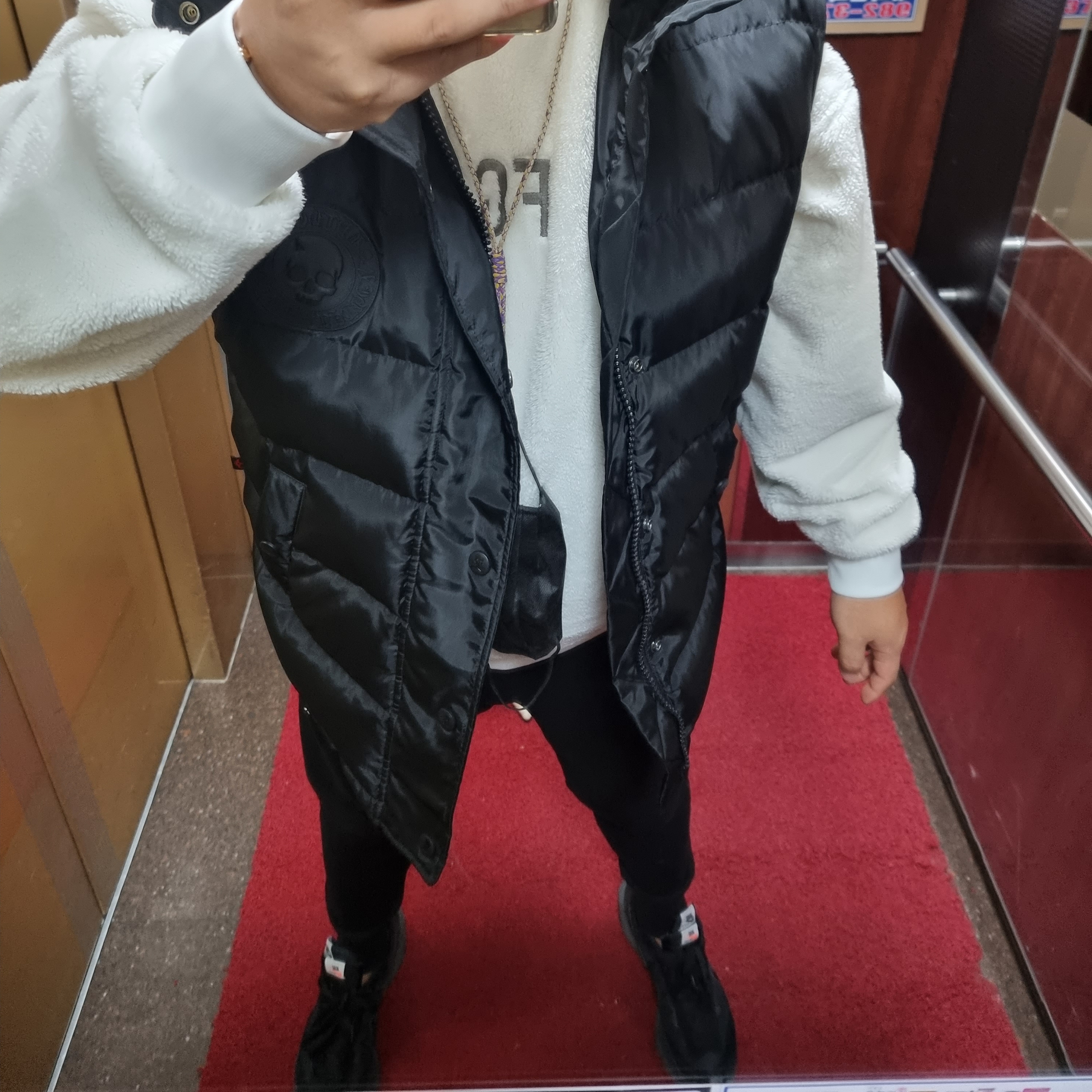Nike x Sacai VaporWaffle Black and Gum 착용 스타일 - 1