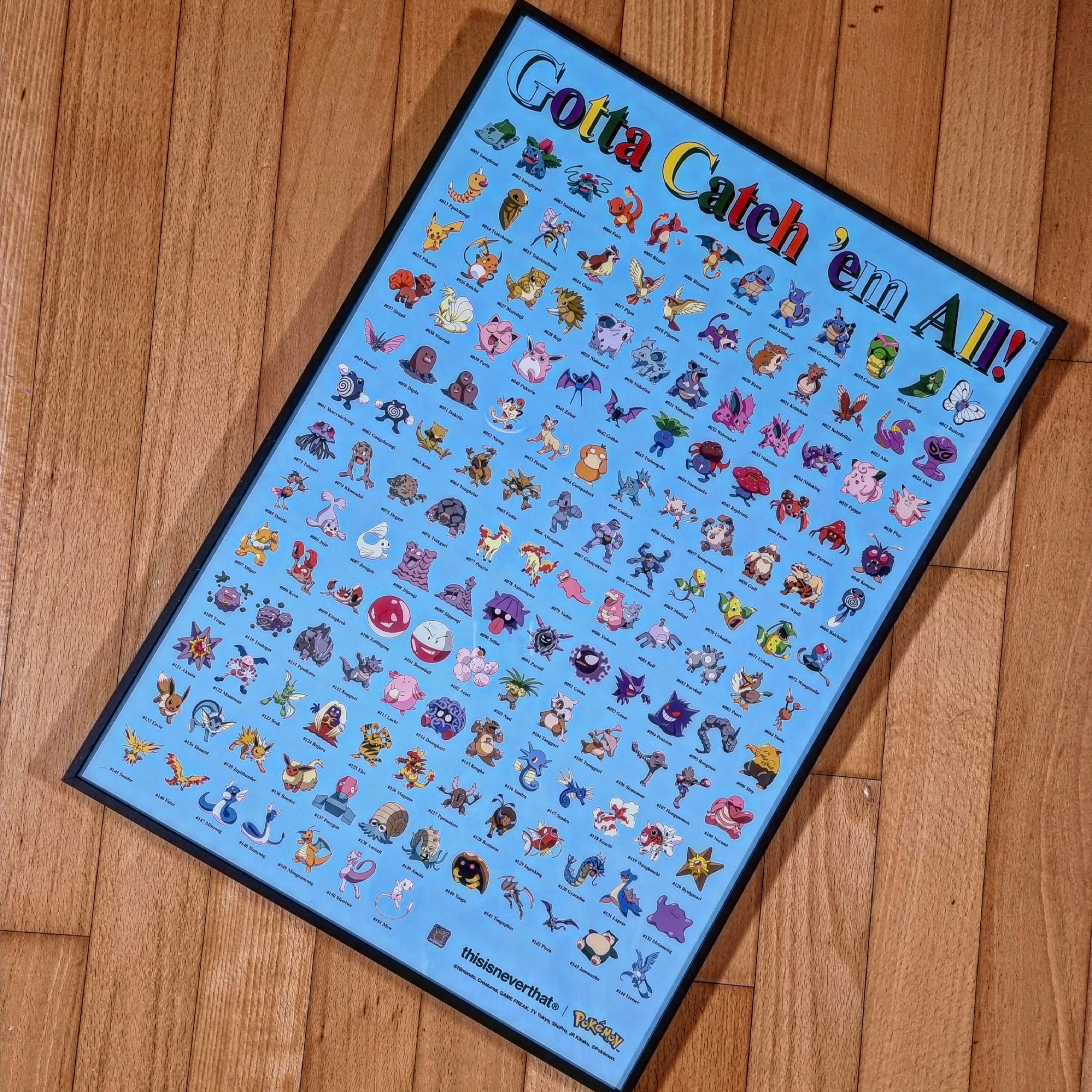 Pokemon x Thisisneverthat Sticker Poster Blue 착용 스타일