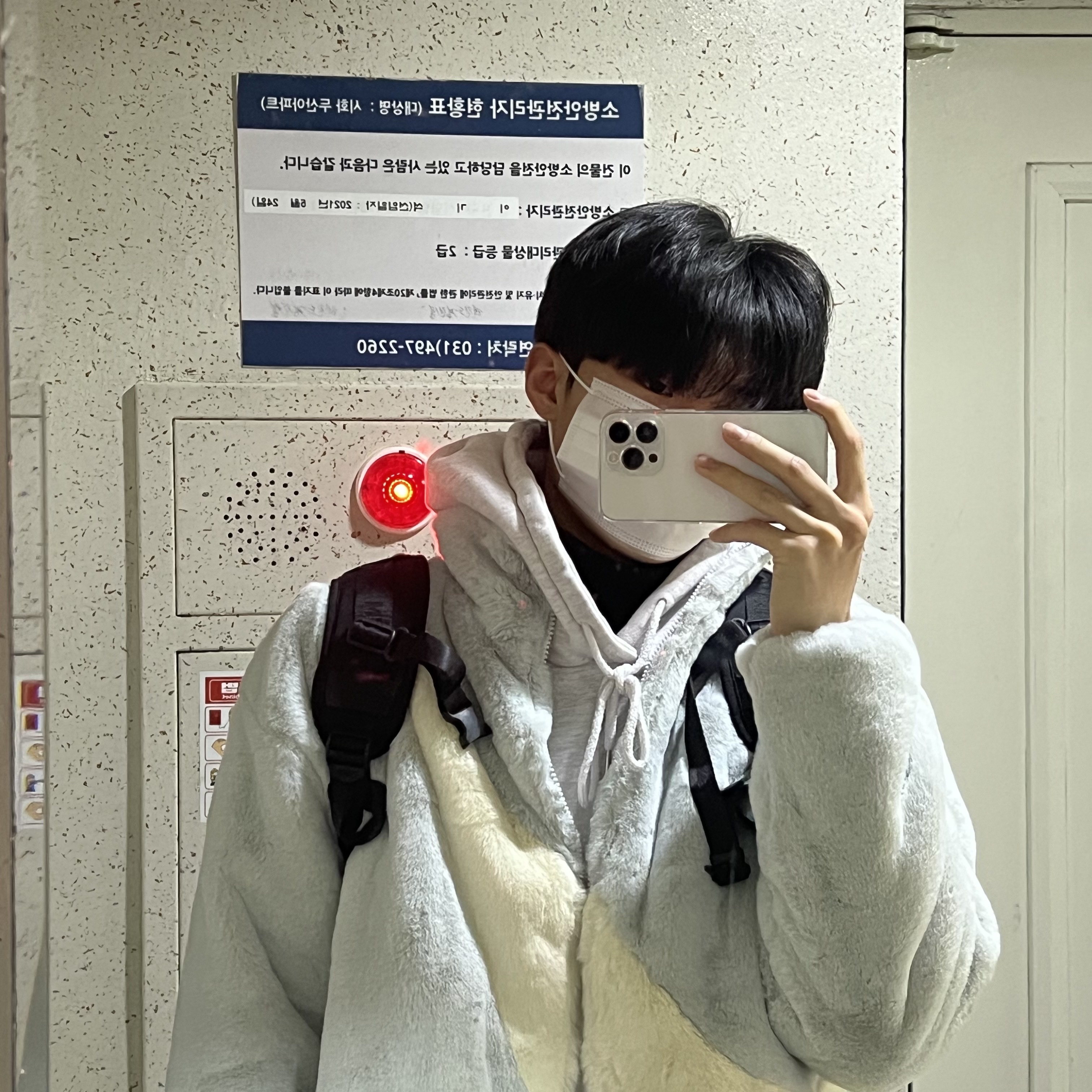 (W) Nike NSW Faux Fur Jacket Photon Dust - Asia 착용 스타일