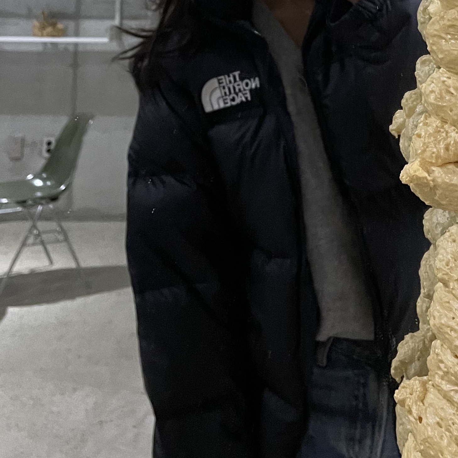 The North Face 1996 Eco Nuptse Jacket Black 착용 스타일