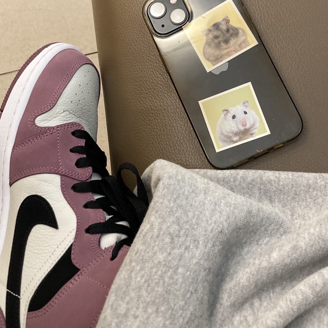 (W) Jordan 1 Mid SE Light Mulberry 착용 스타일