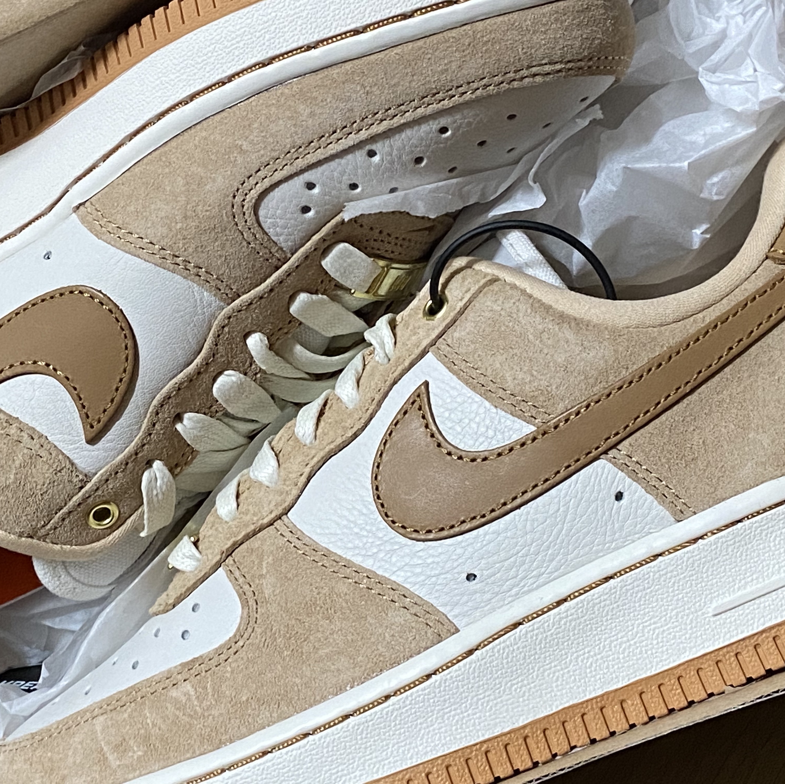 (W) Nike Air Force 1 LXX Flax 착용 스타일 - 2