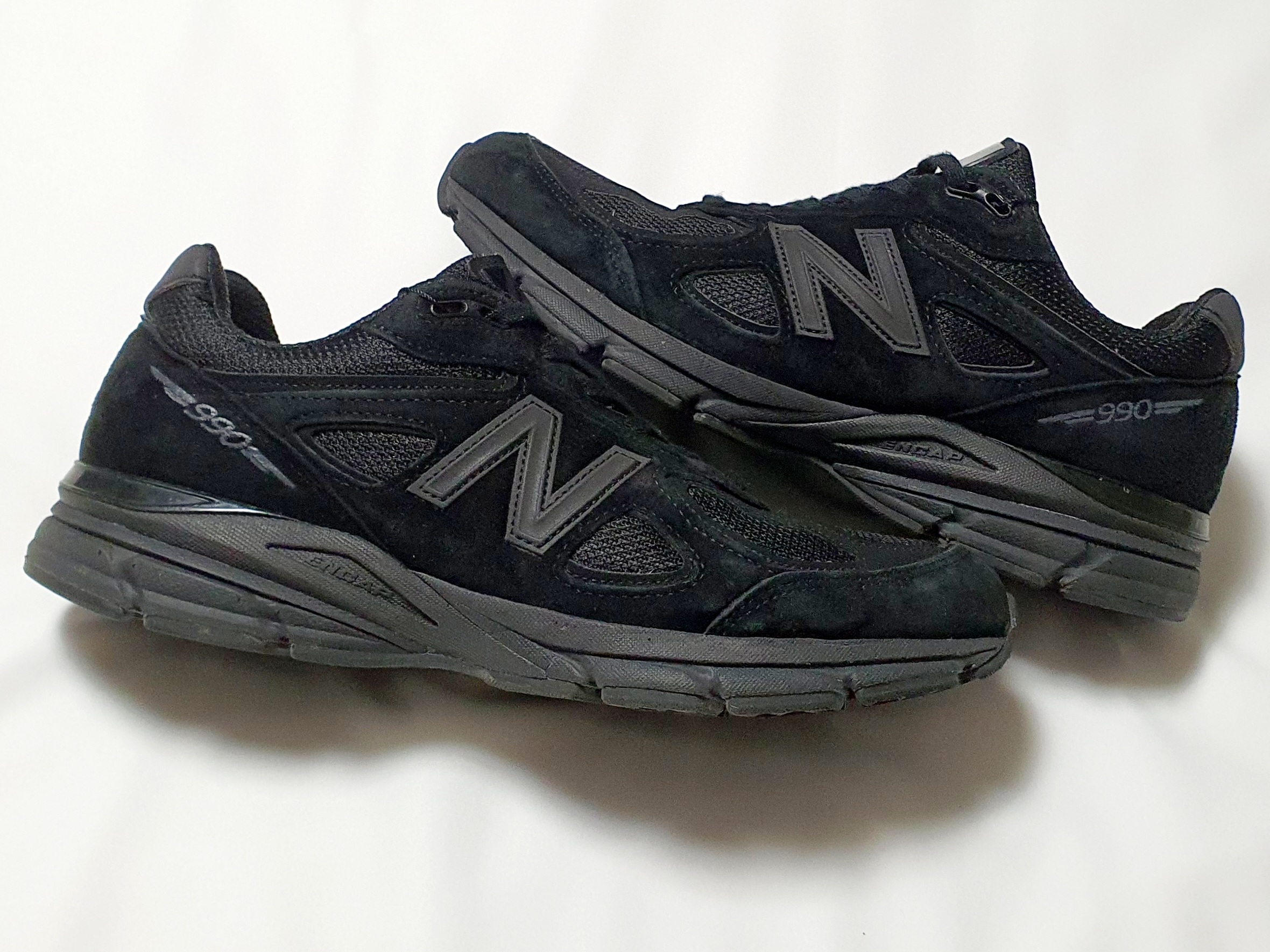 New Balance 990v4 Made in USA Black - D Standard 착용 스타일 - 2