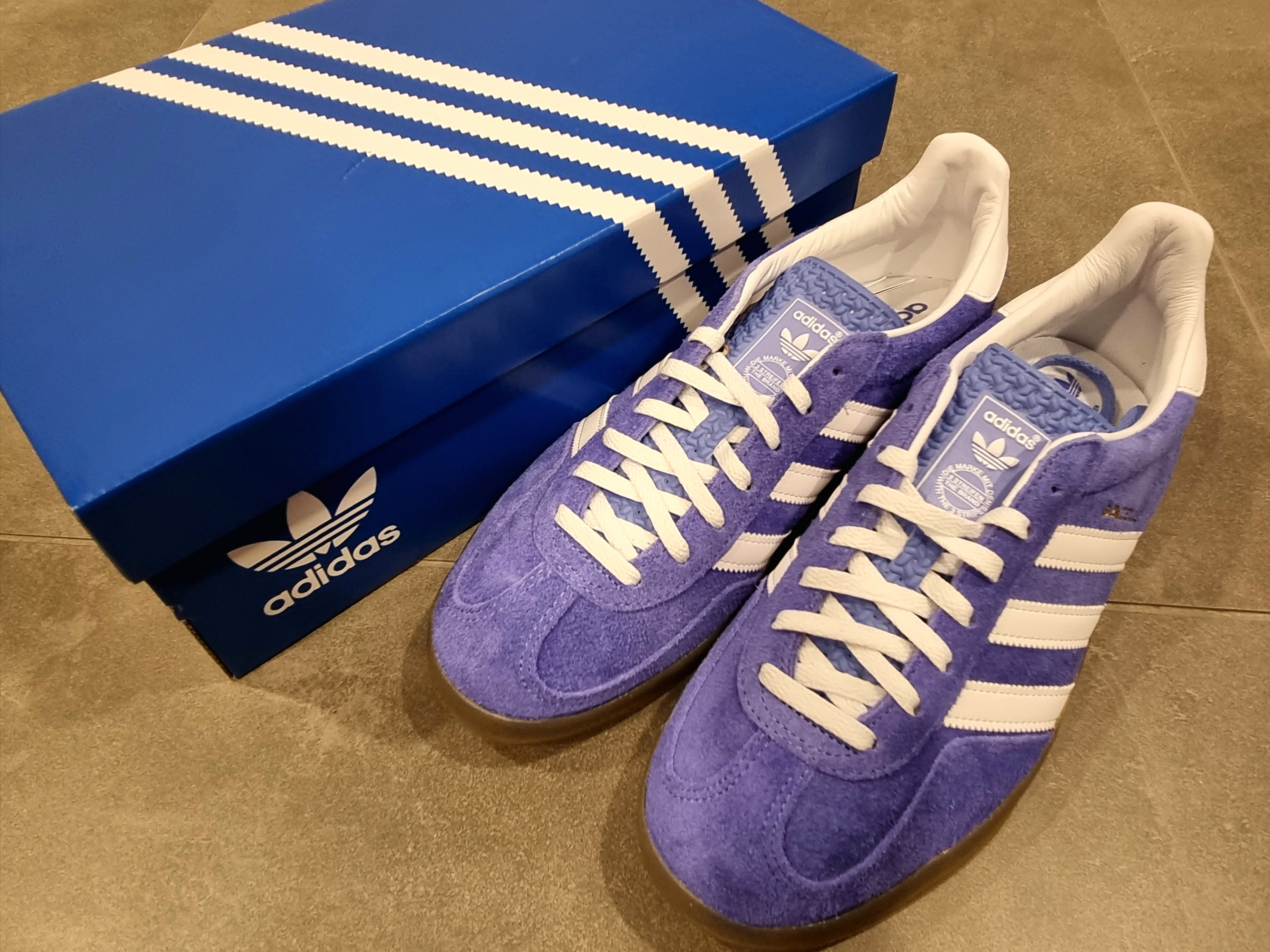 (W) Adidas Gazelle Indoor Blue Fusion Cloud White 착용 스타일 - 5