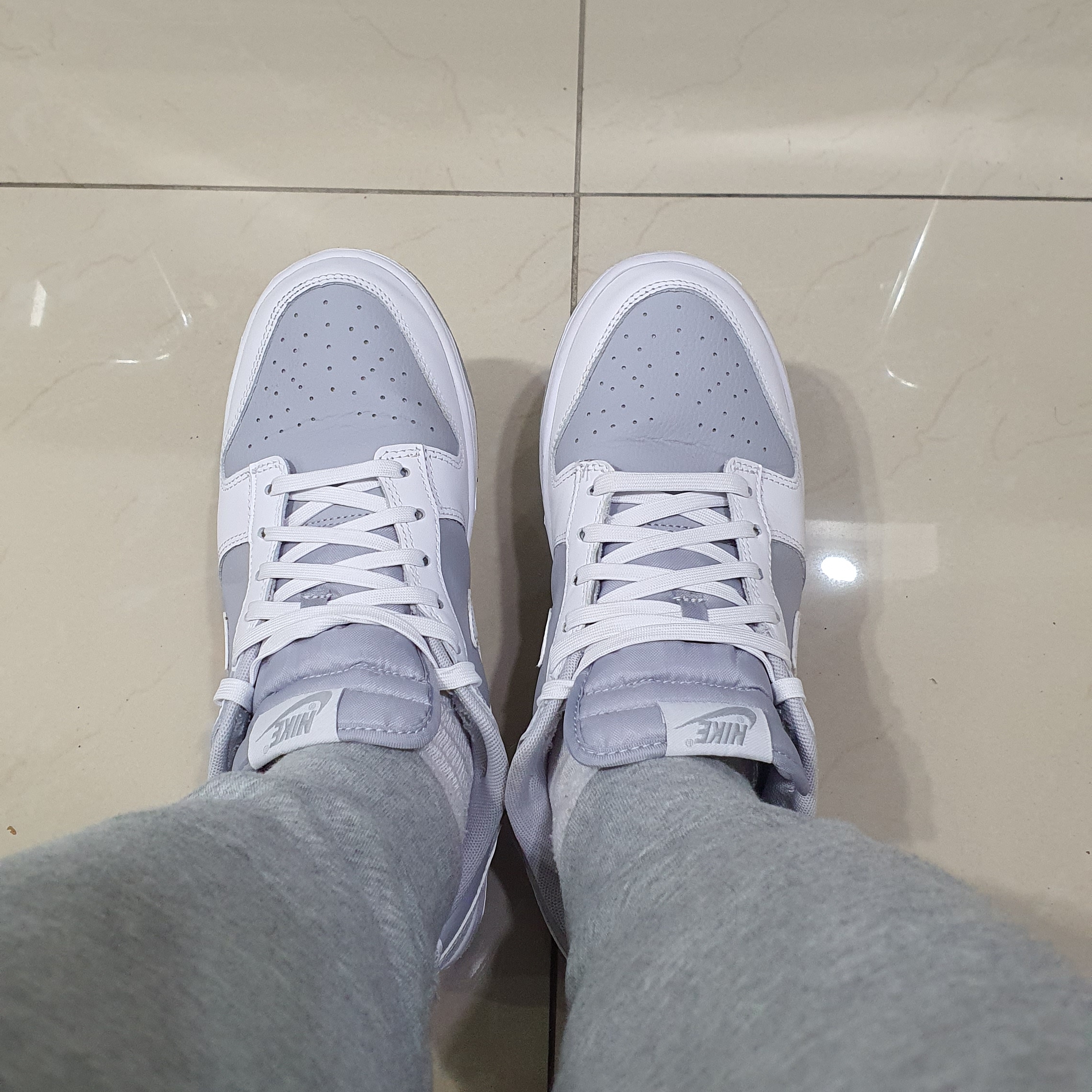 Nike Dunk Low Retro White Neutral Grey 착용 스타일