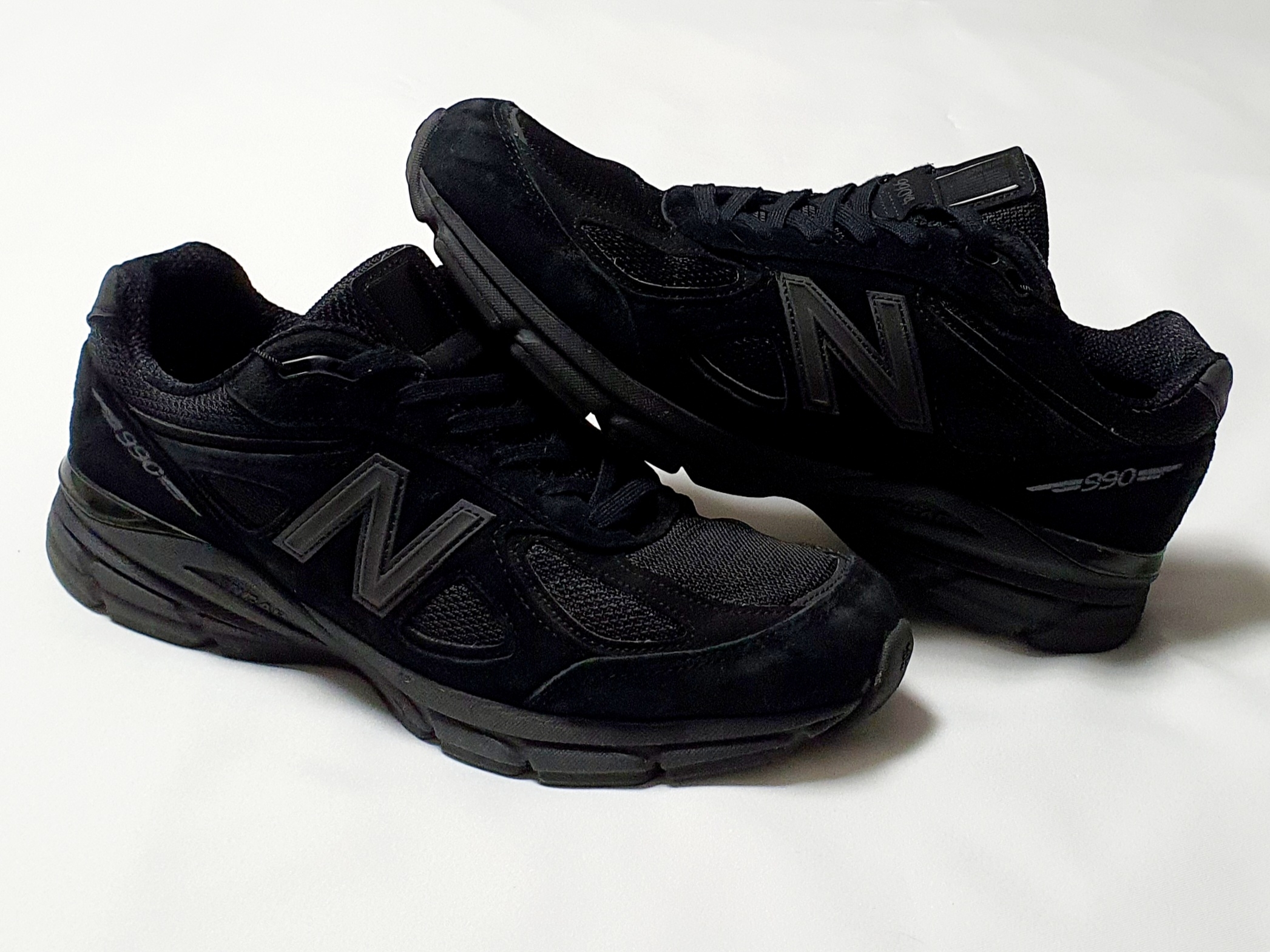 New Balance 990v4 Made in USA Black - D Standard 착용 스타일 - 5
