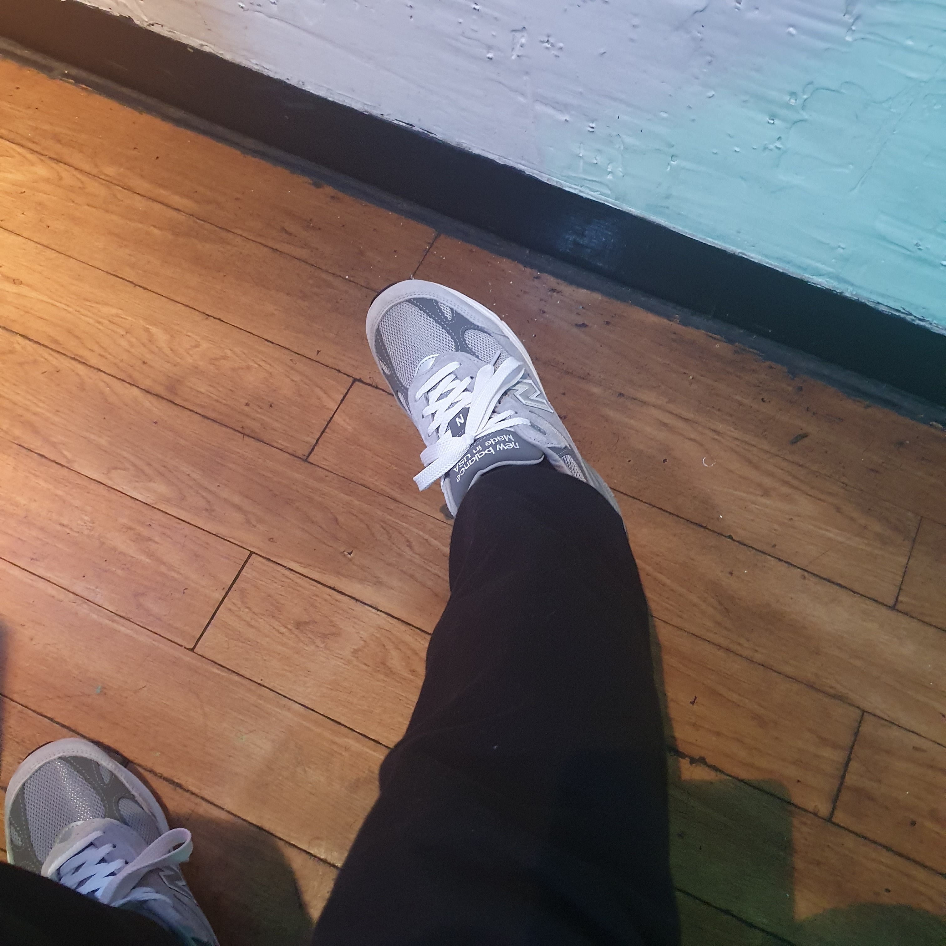 New Balance 993 Made in USA Grey - D Standard 착용 스타일 - 3