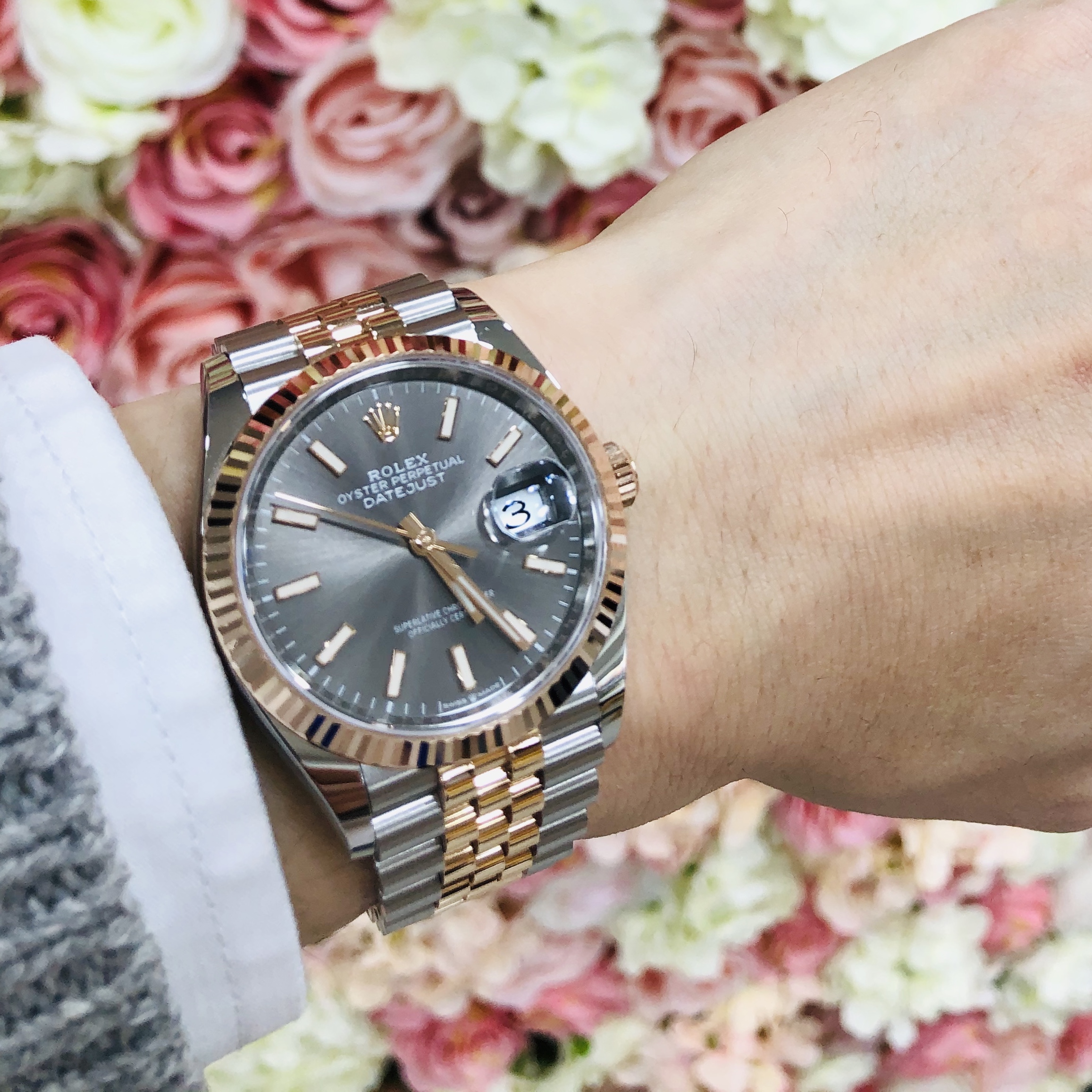 Rolex Datejust 36mm 126231 Slate Jubilee 착용 스타일