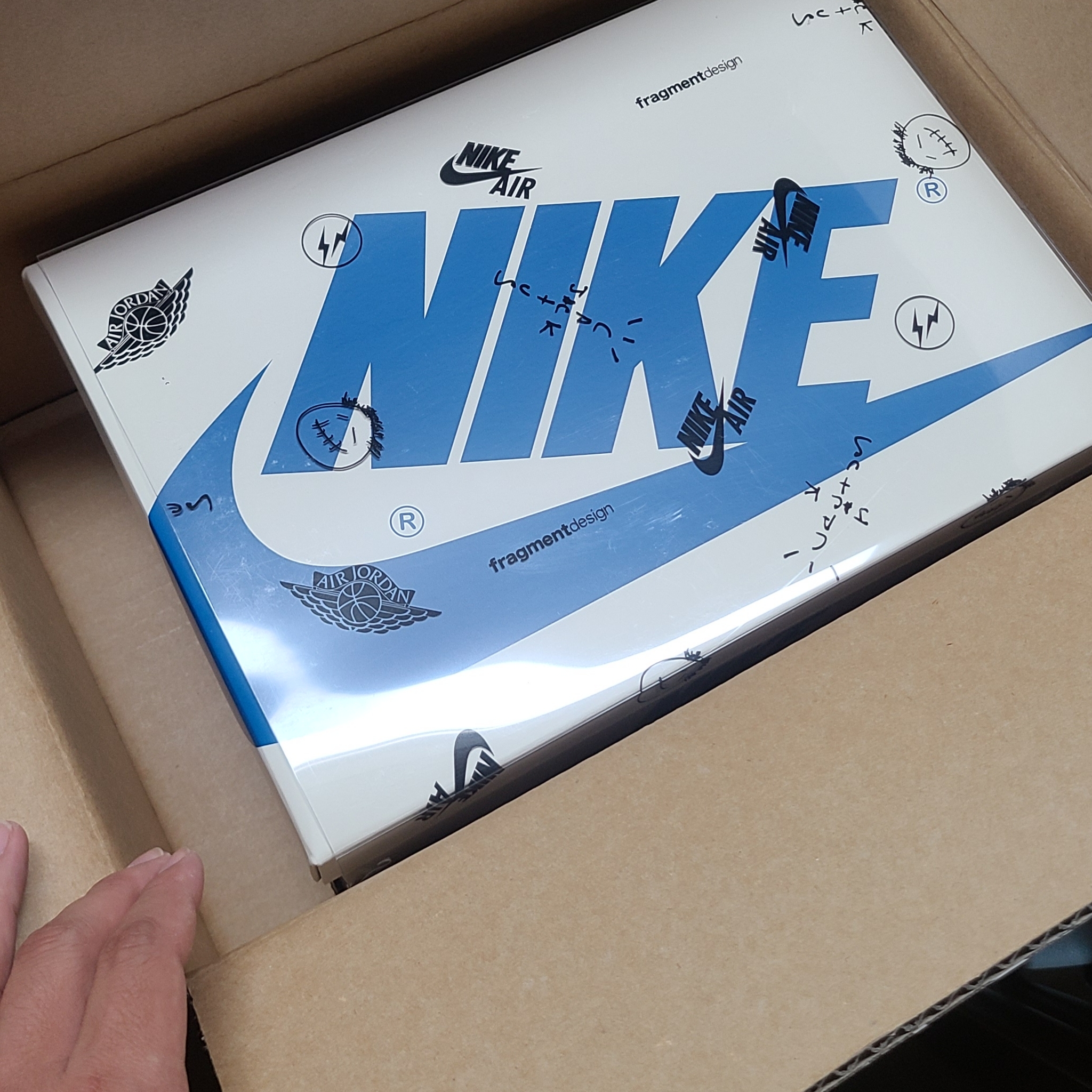 Jordan 1 x Travis Scott x Fragment Retro Low OG SP Military Blue 착용 스타일 - 4