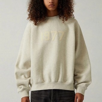 Essentials 1977 Long Sleeve T-Shirt Light Oatmeal - 22SS 착용 스타일 - 2