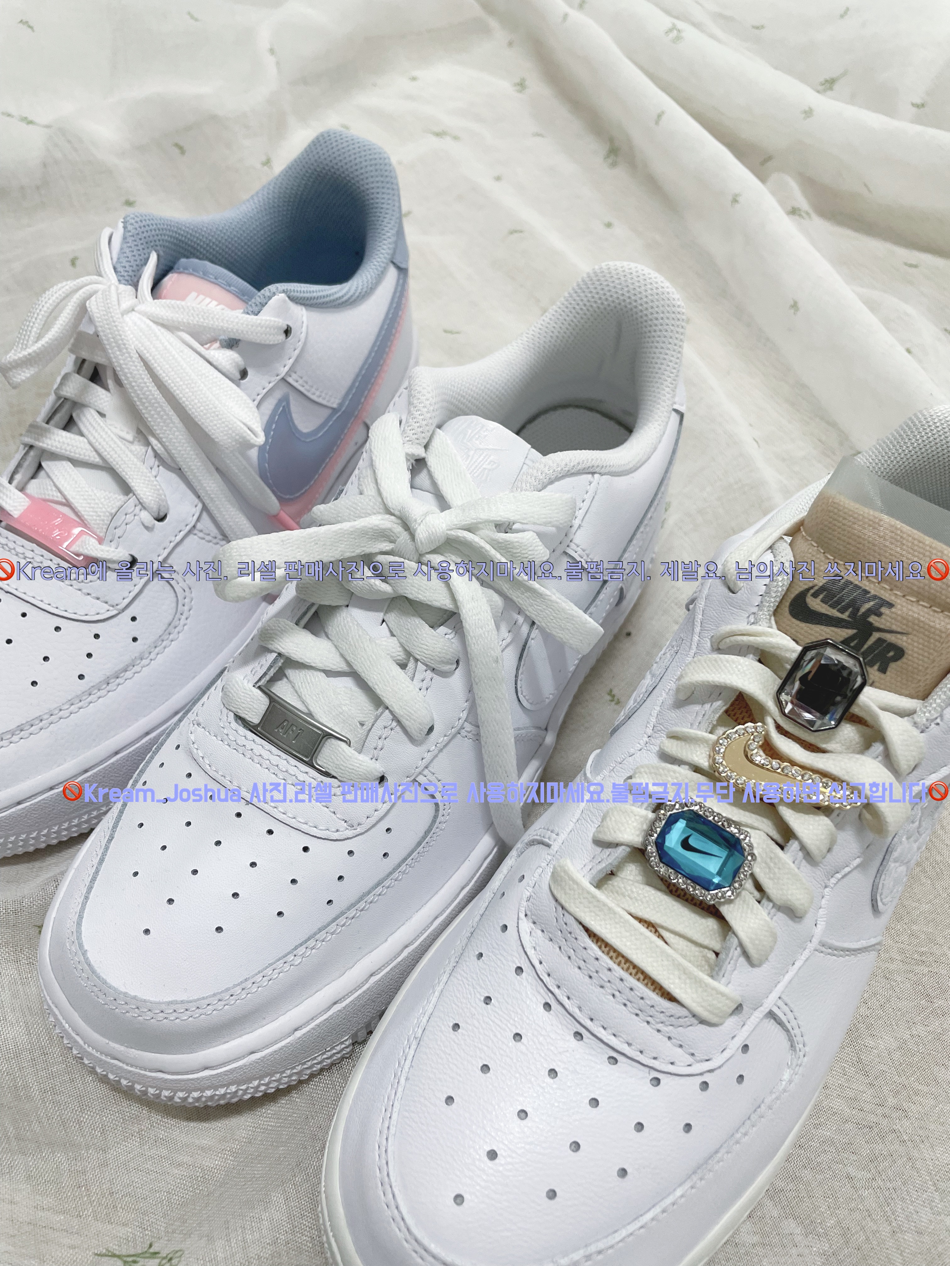 (GS) Nike Air Force 1 LV8 Double Swoosh, Nike Air Force 1 '07 Low White 착용 스타일 - 2