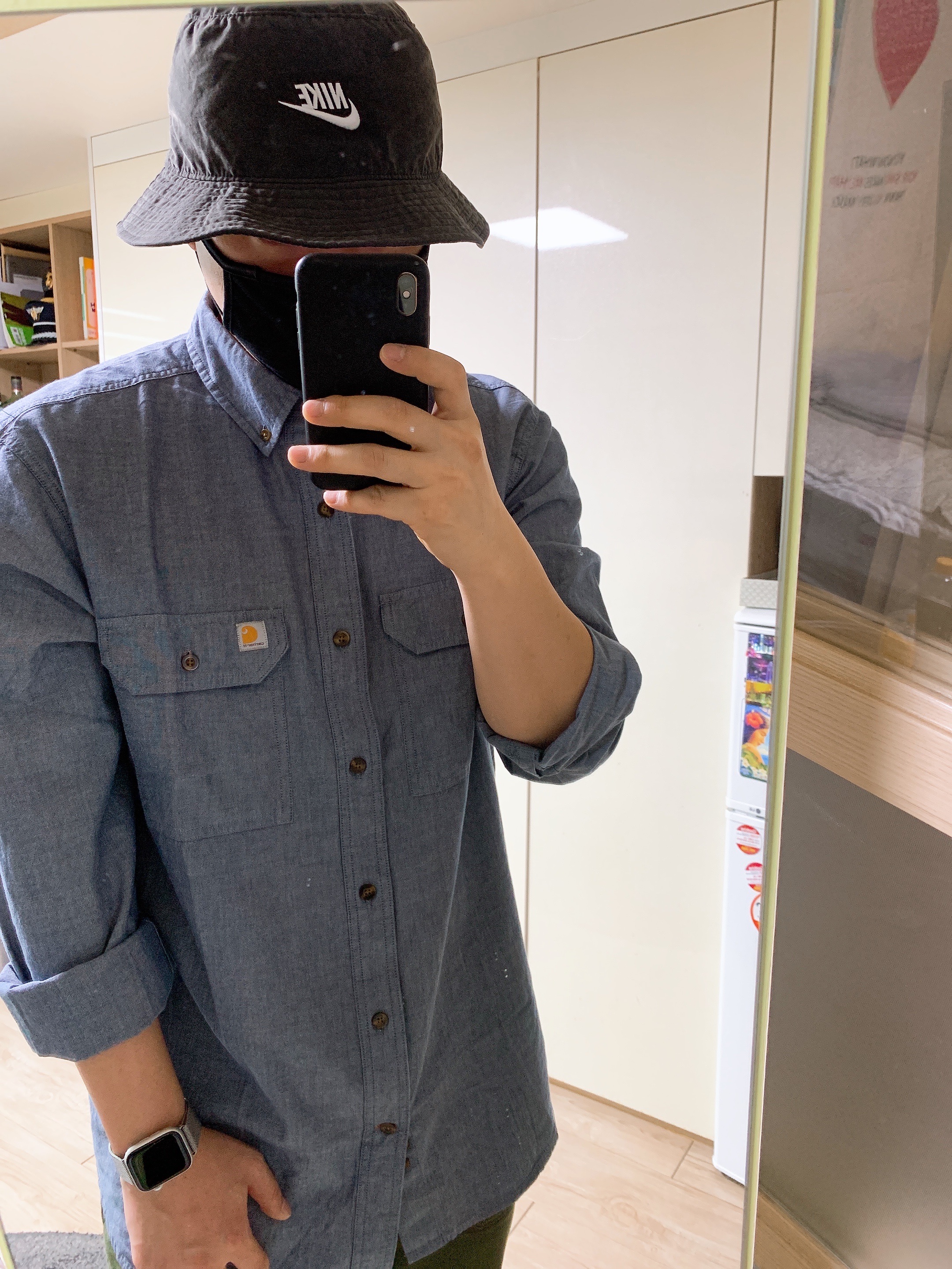 Nike Futura Washed Bucket Hat Black 착용 스타일