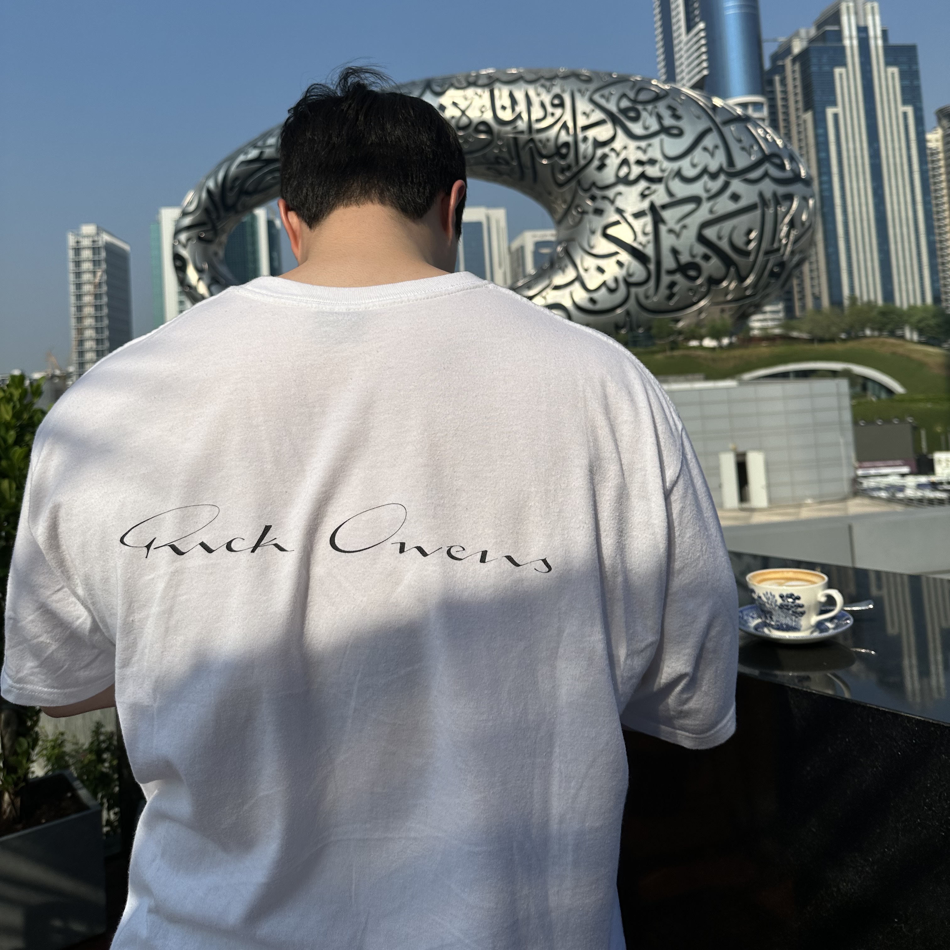 Stussy x Rick Owens 40 WT T-Shirt 착용 스타일 - 1