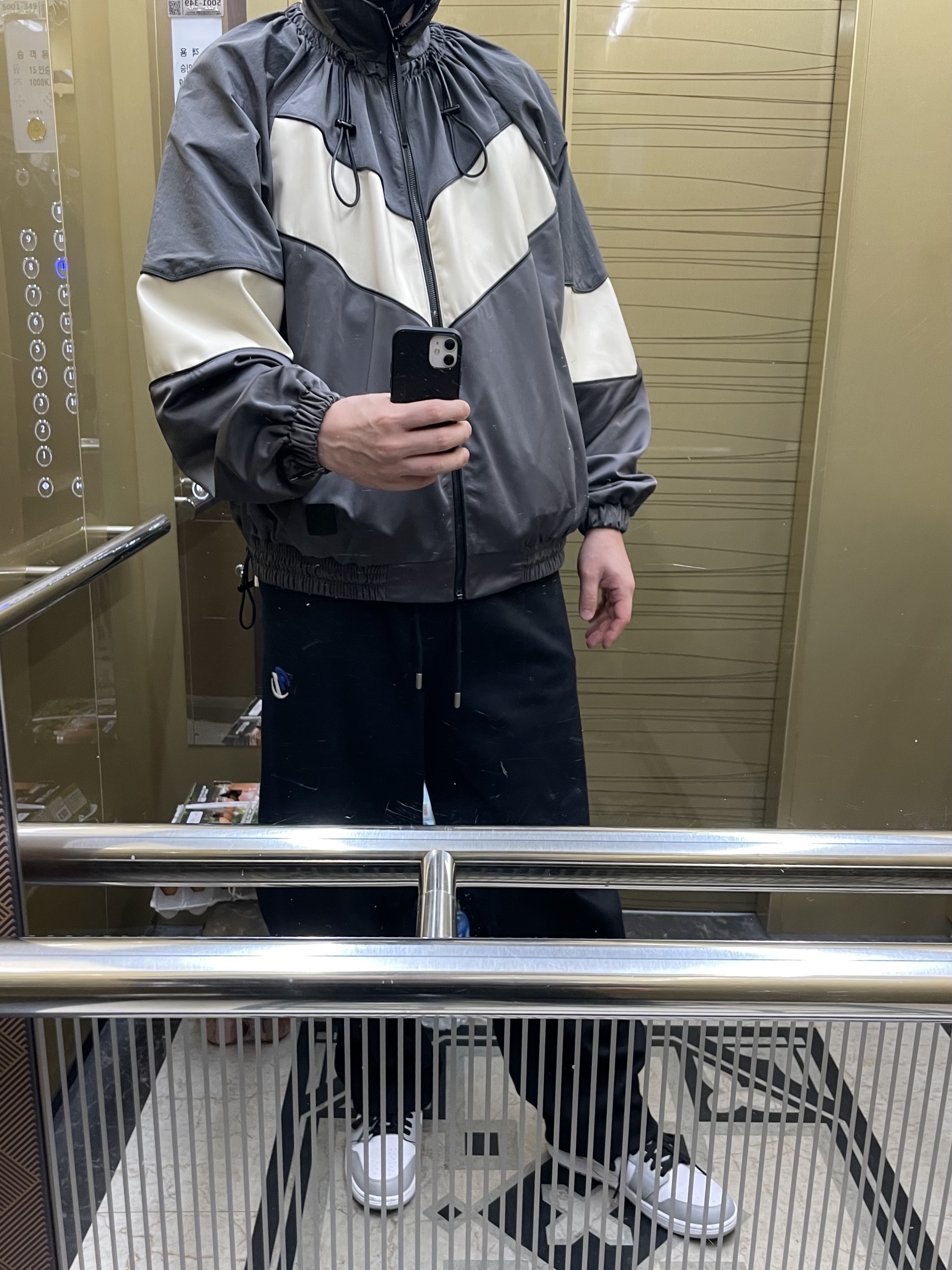 Ader Error Mem Jumper Grey, Zara x Ader Error Jogger Pants Black 착용 스타일