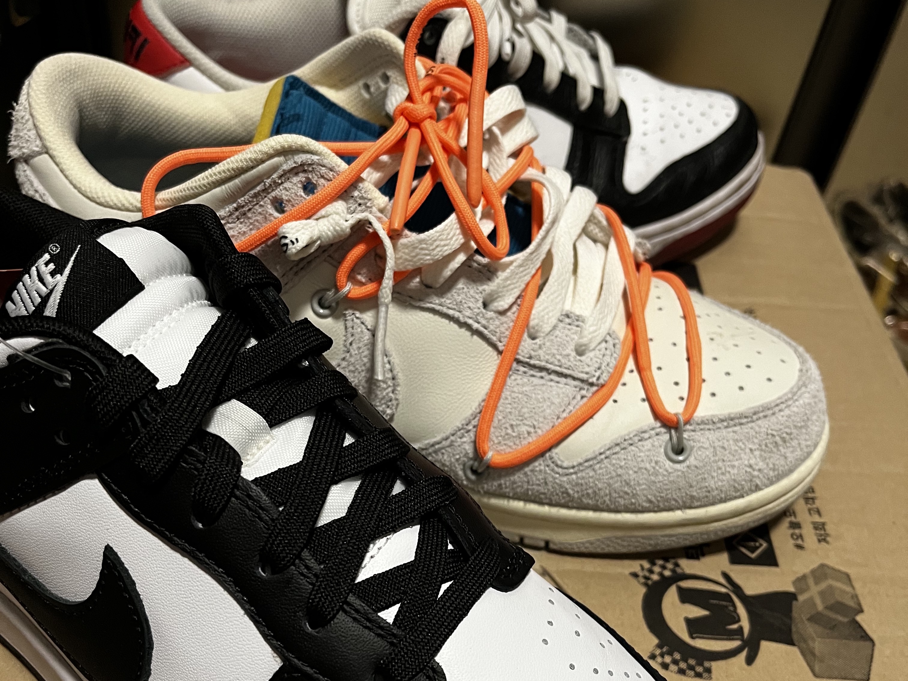 Nike Dunk Low Retro Black, Nike x Off-White Dunk Low The 50 - Lot 19 착용 스타일