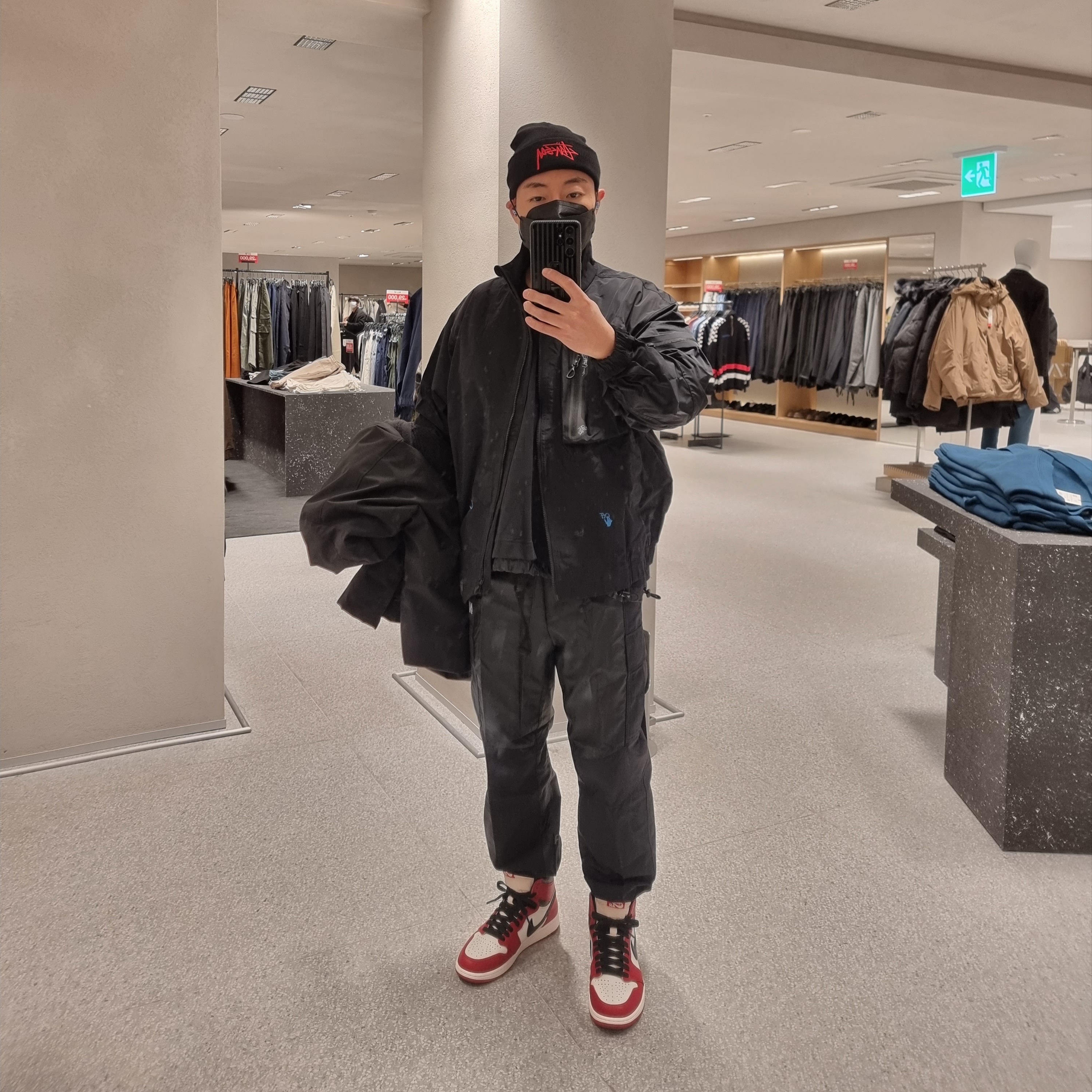 Nike x Sacai NRG Pants Black - Asia, Jordan 1 Retro High OG Chicago 2022 착용 스타일 - 2