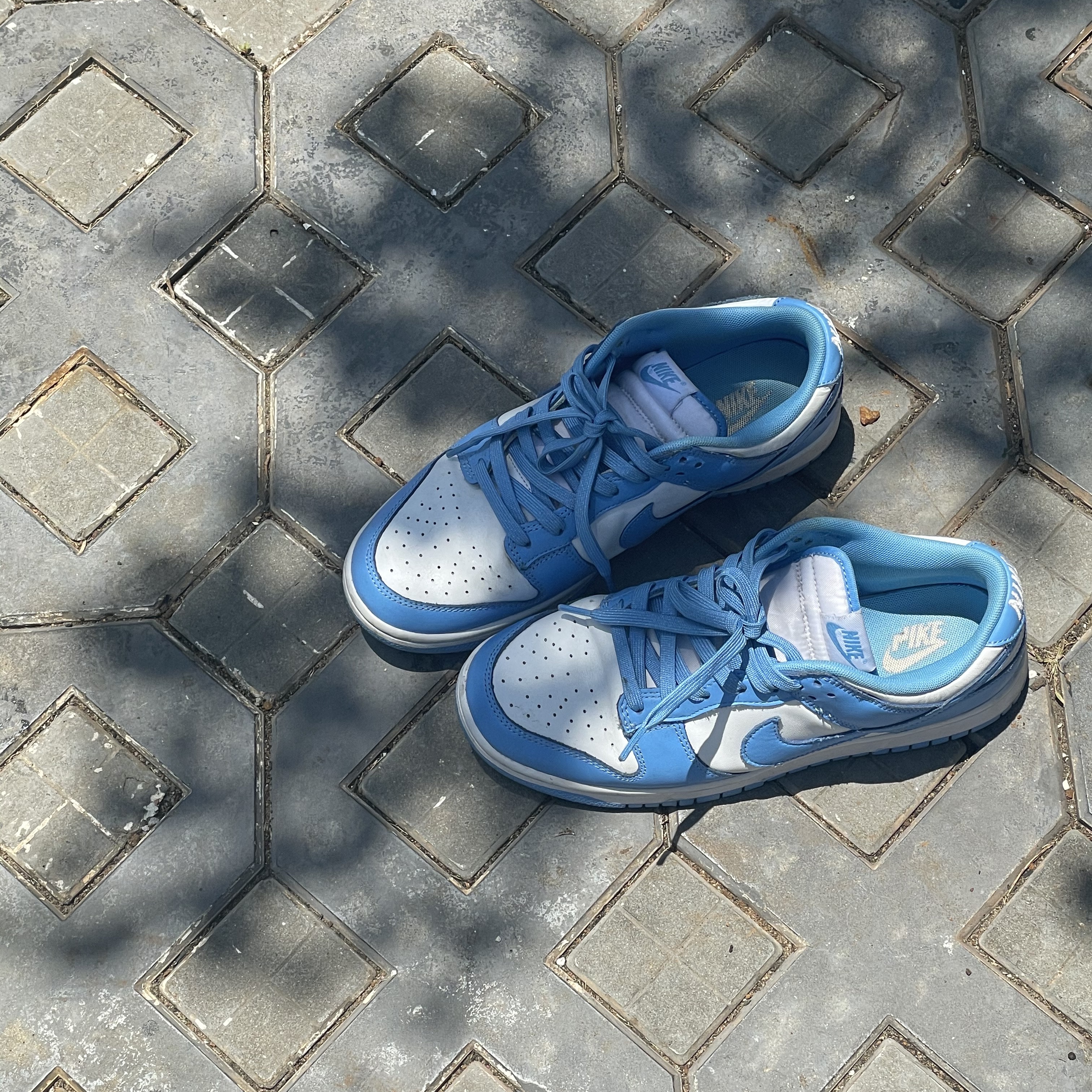 Nike Dunk Low Retro University Blue, (W) Nike Dunk Low Coast 착용 스타일 - 1