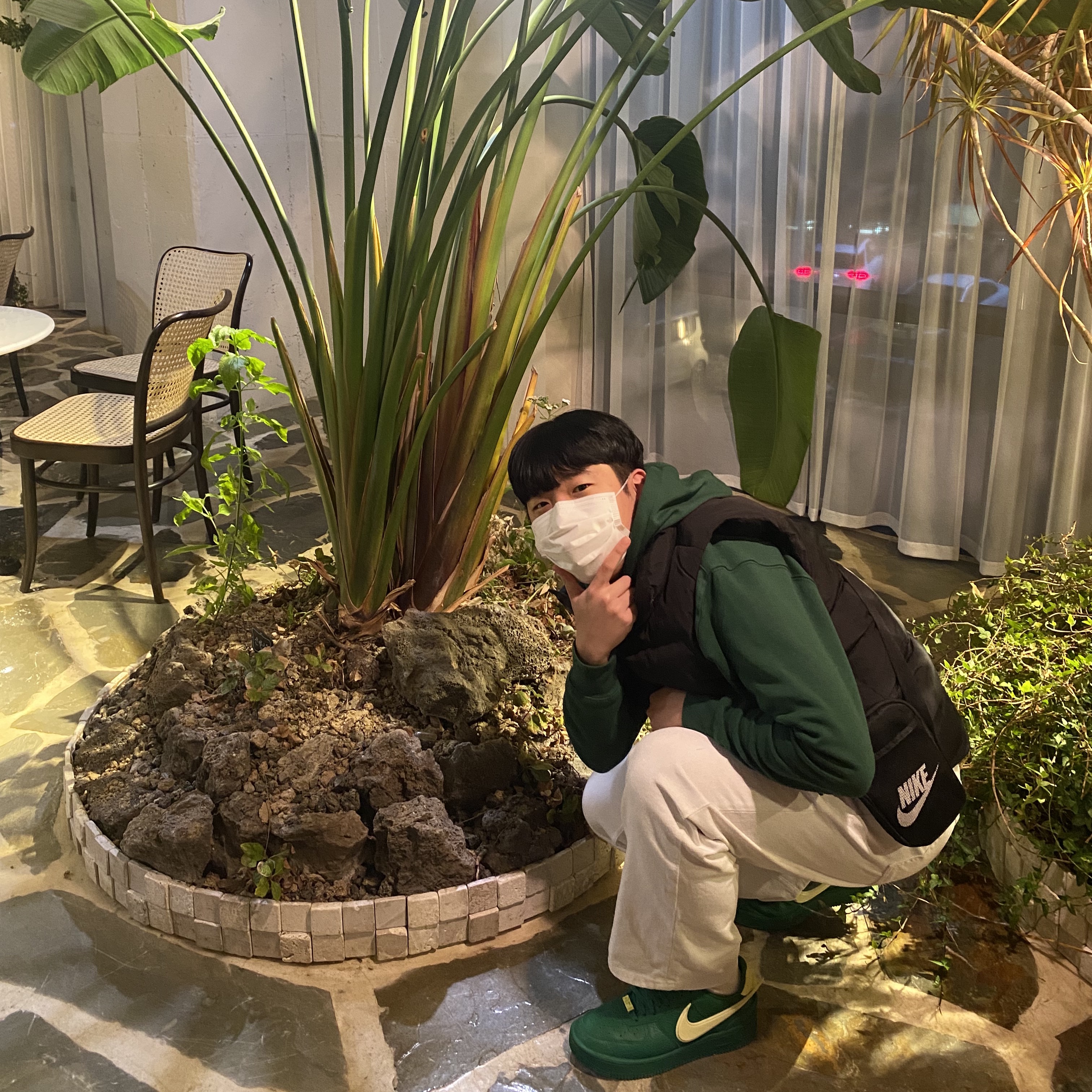 Nike x Ambush Air Force 1 Low SP Pine Green and Citron 착용 스타일