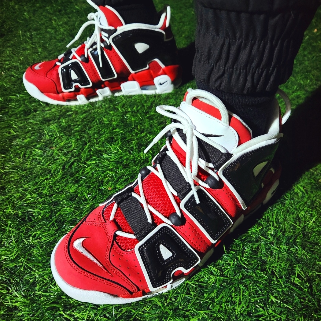 Nike Air More Uptempo 96 Bulls 2021 착용 스타일 - 5