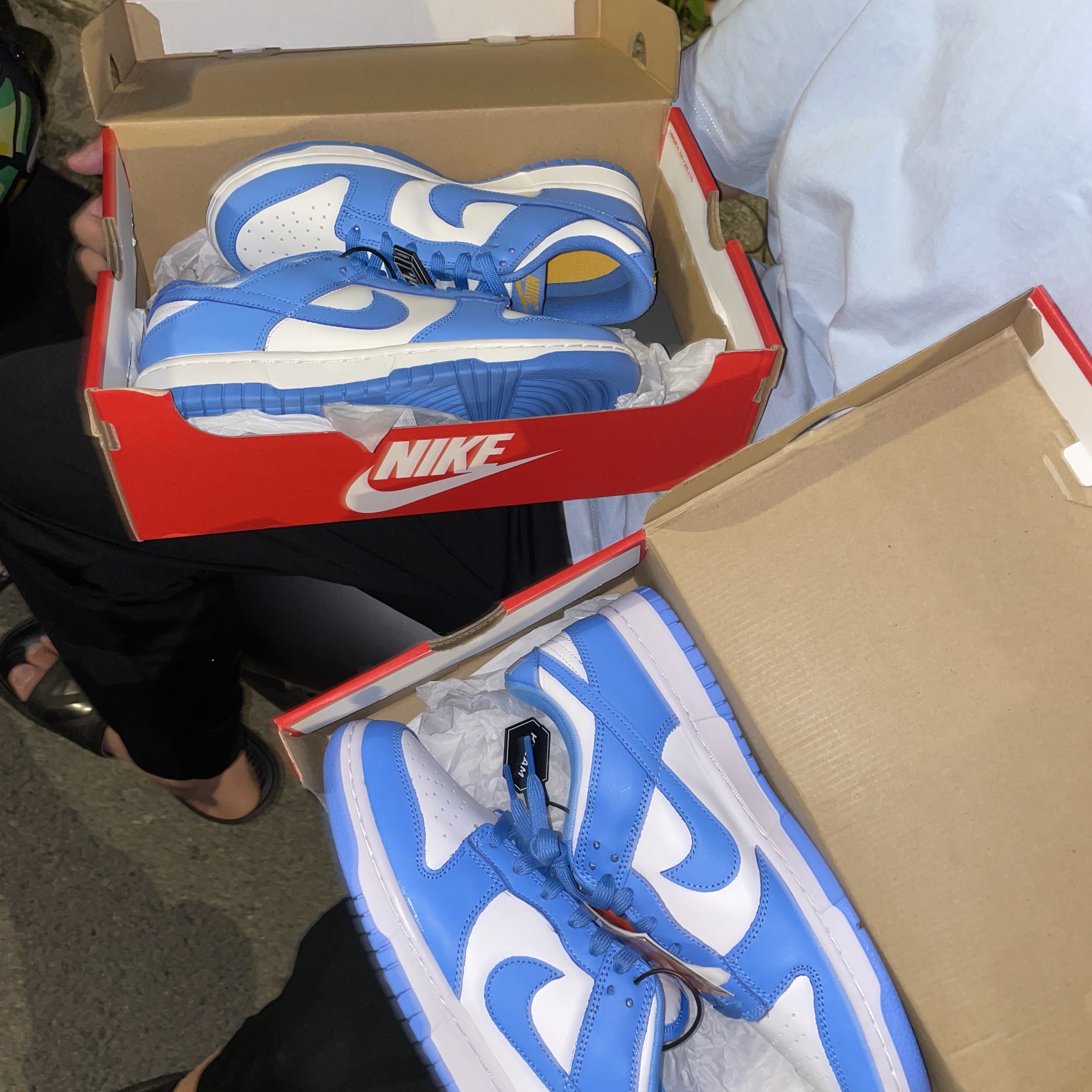 Nike Dunk Low Retro University Blue, (W) Nike Dunk Low Coast 착용 스타일 - 3