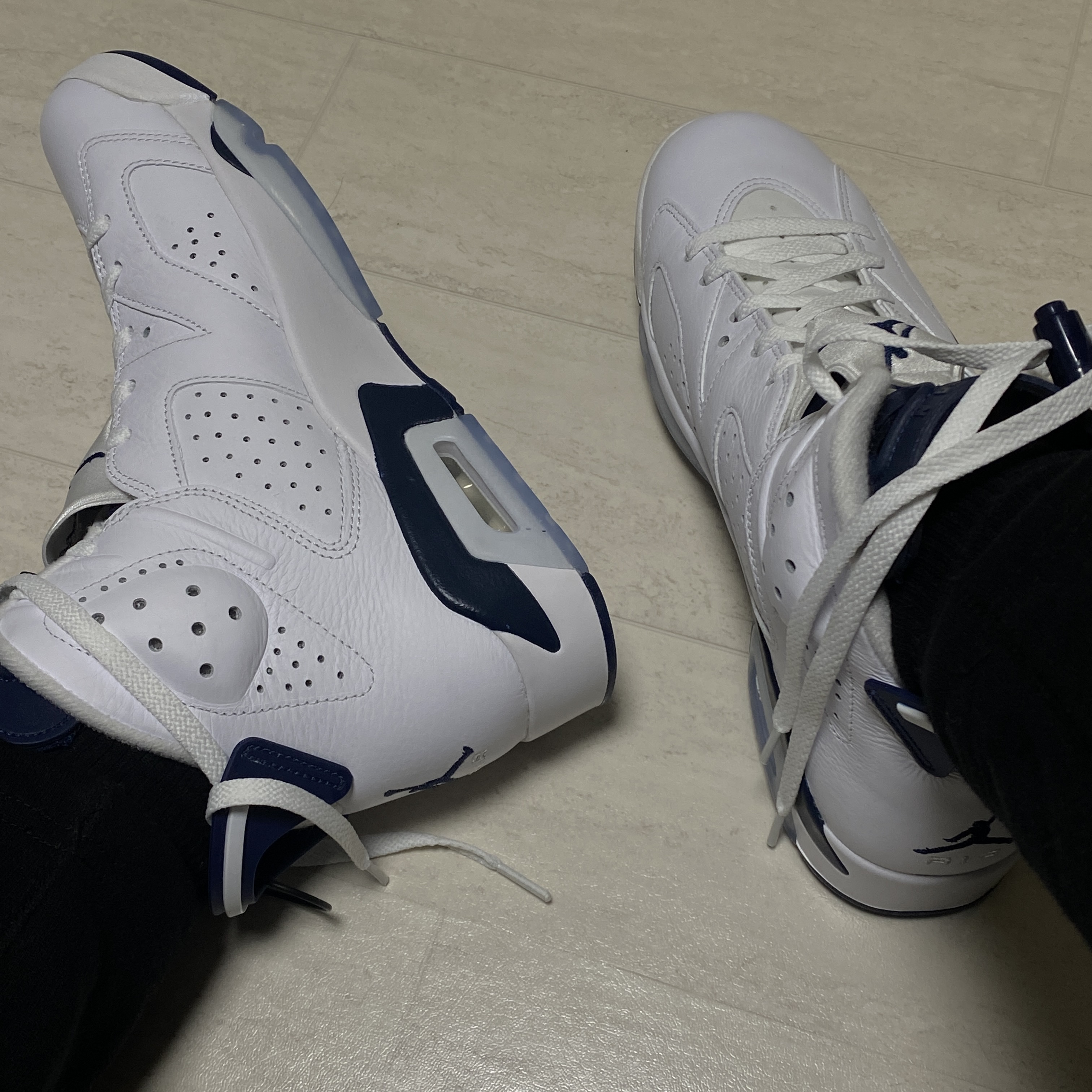 Jordan 6 Retro Midnight Navy 착용 스타일 - 2