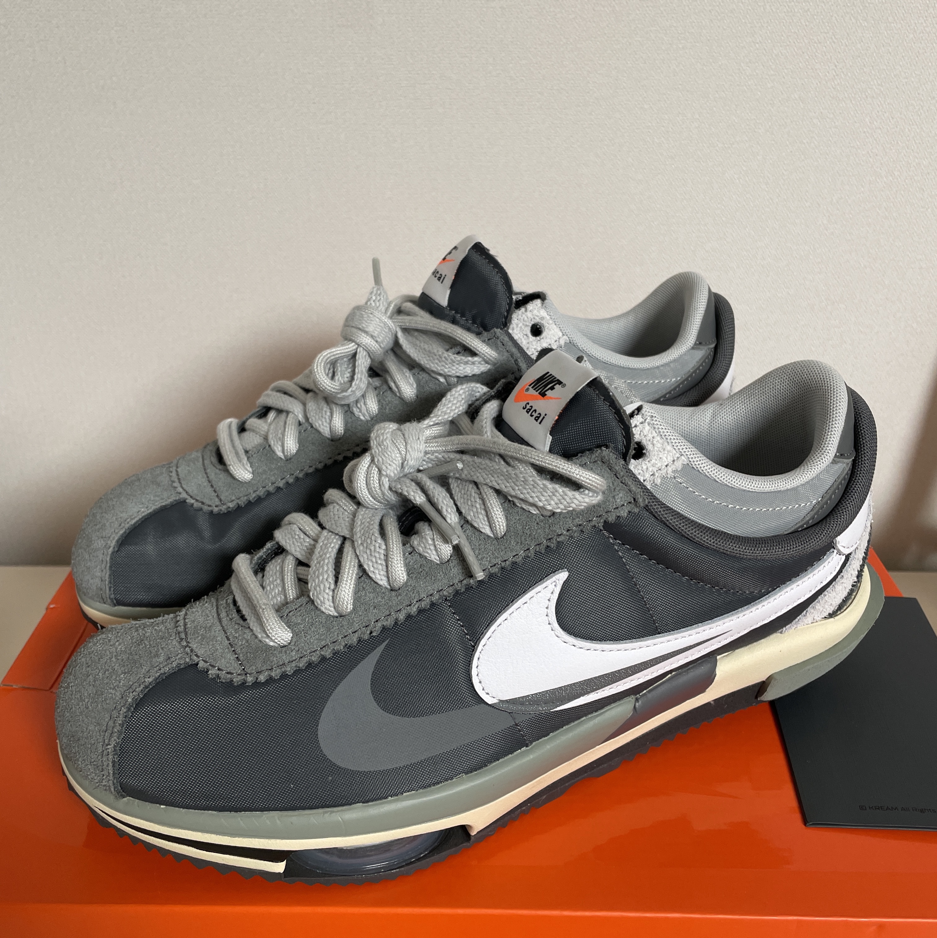 Nike x Sacai Zoom Cortez SP Iron Grey 착용 스타일 - 1