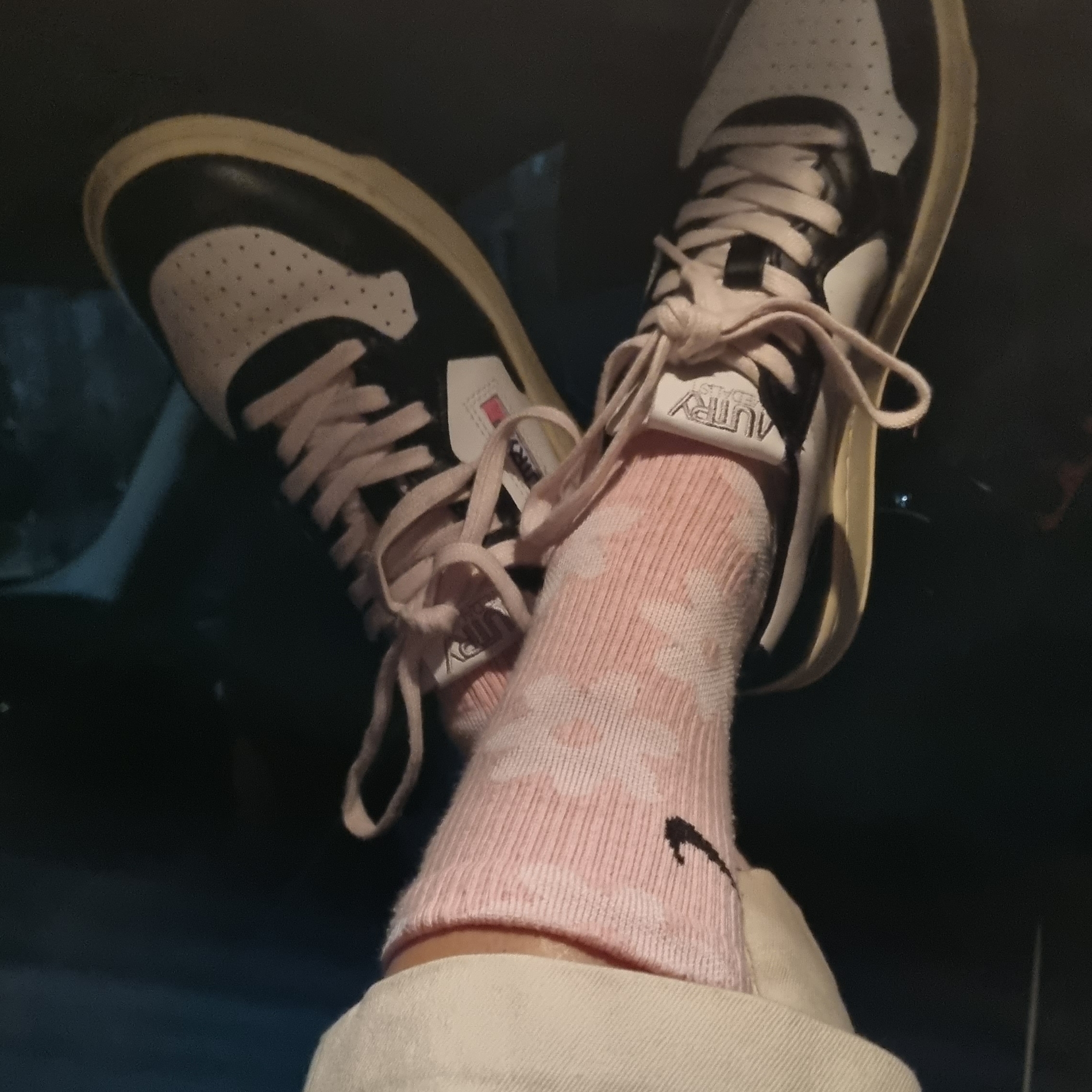 (Kids) Nike Everyday Plus Socks Pink White (6 Pack/Korean Ver.) 착용 스타일