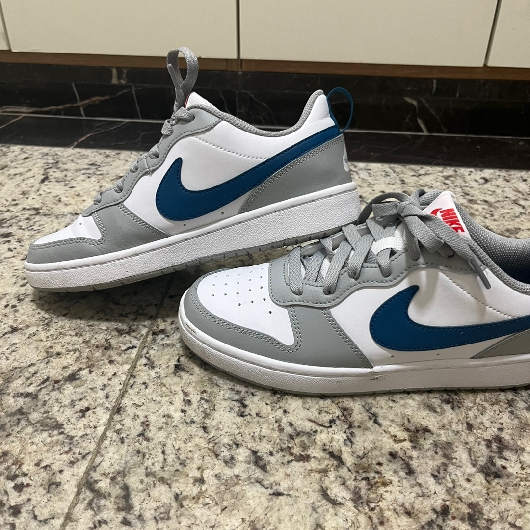 (GS) Nike Court Borough Low 2 Light Smoke Grey 착용 스타일