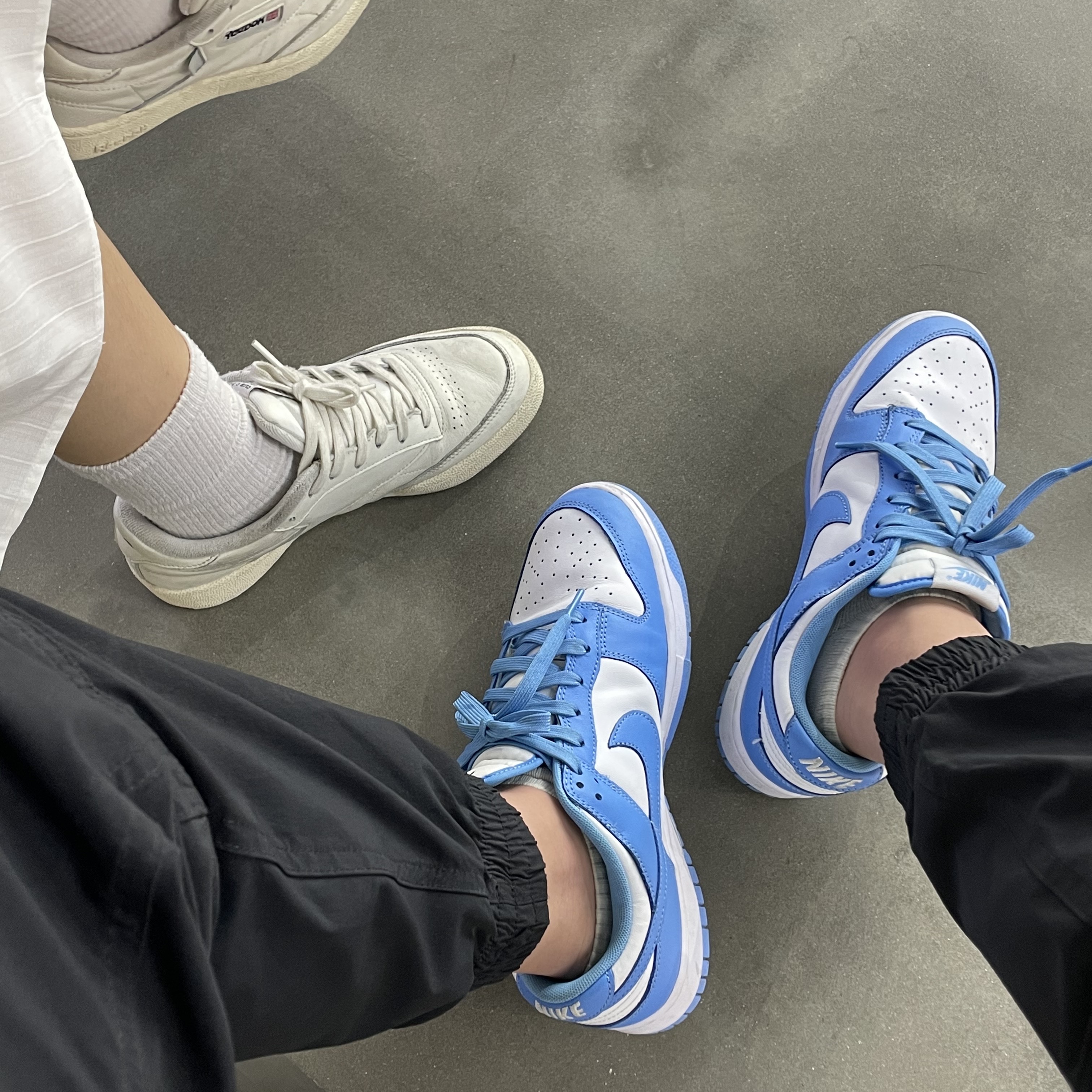 Nike Dunk Low Retro University Blue, (W) Nike Dunk Low Coast 착용 스타일 - 2