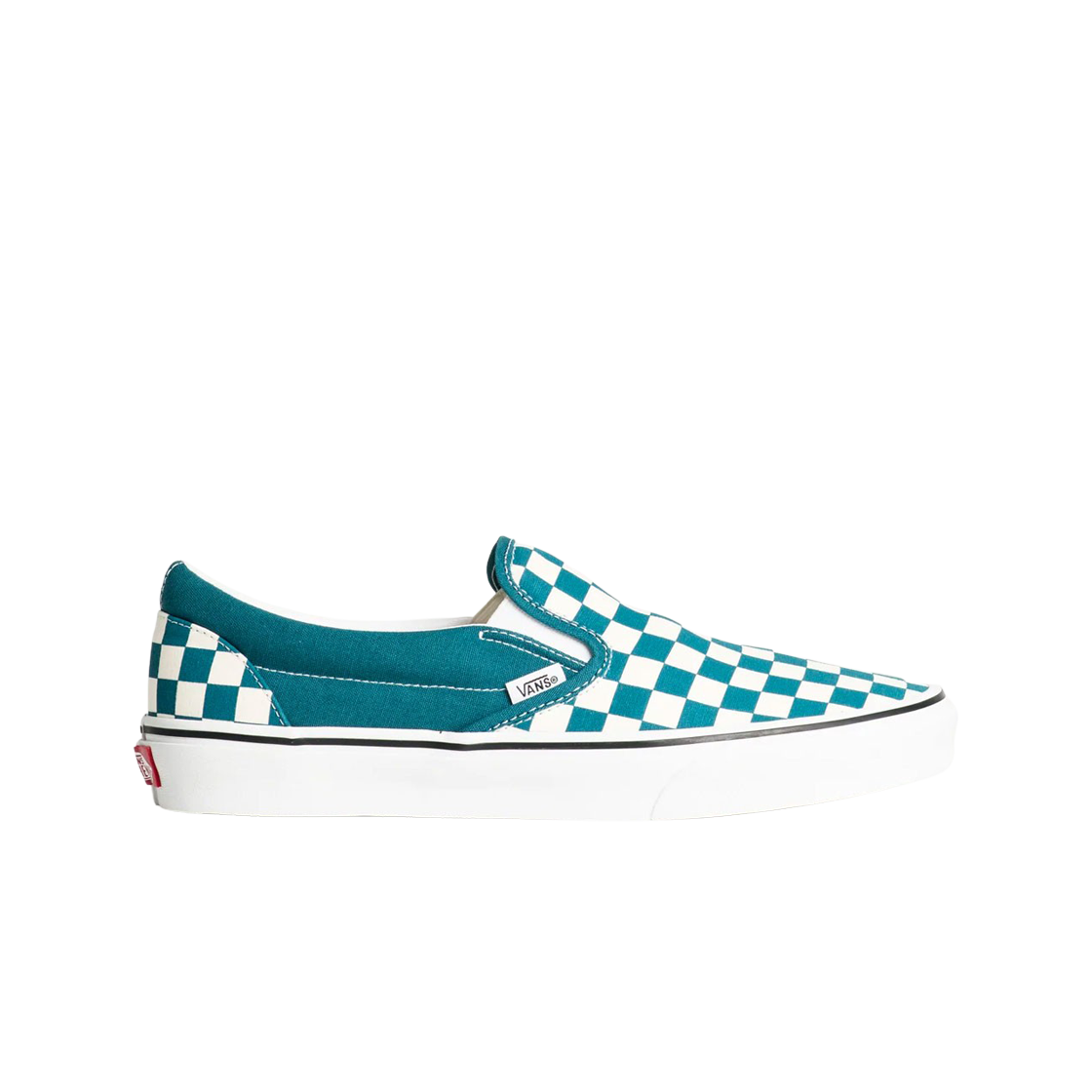 반스 클래식 슬립온 체커보드 블루 코랄 트루 화이트(Vans Classic Slip-On Checkerboard Blue Coral True White) - 1