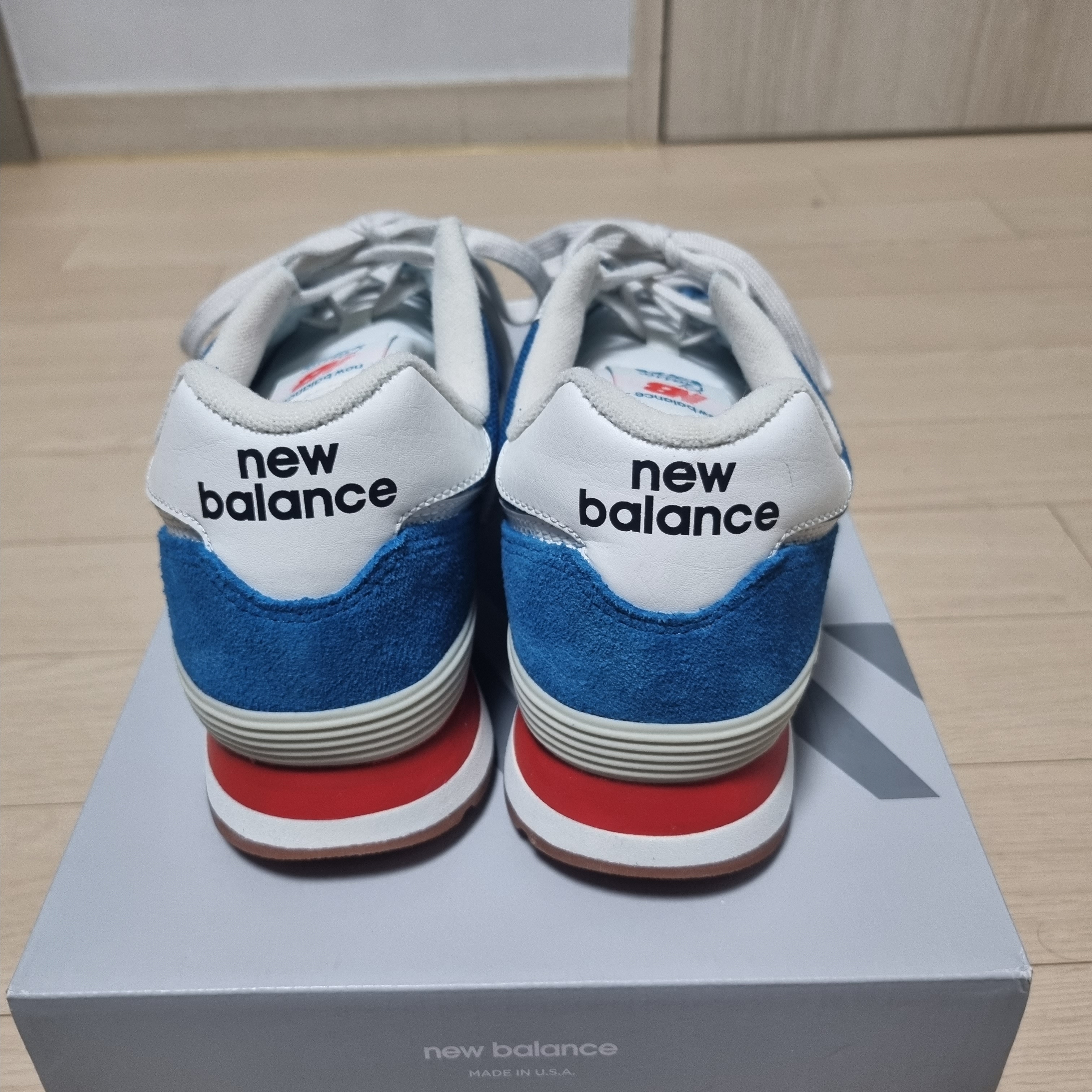 New Balance 574 Natural Indigo Blue 착용 스타일 - 3