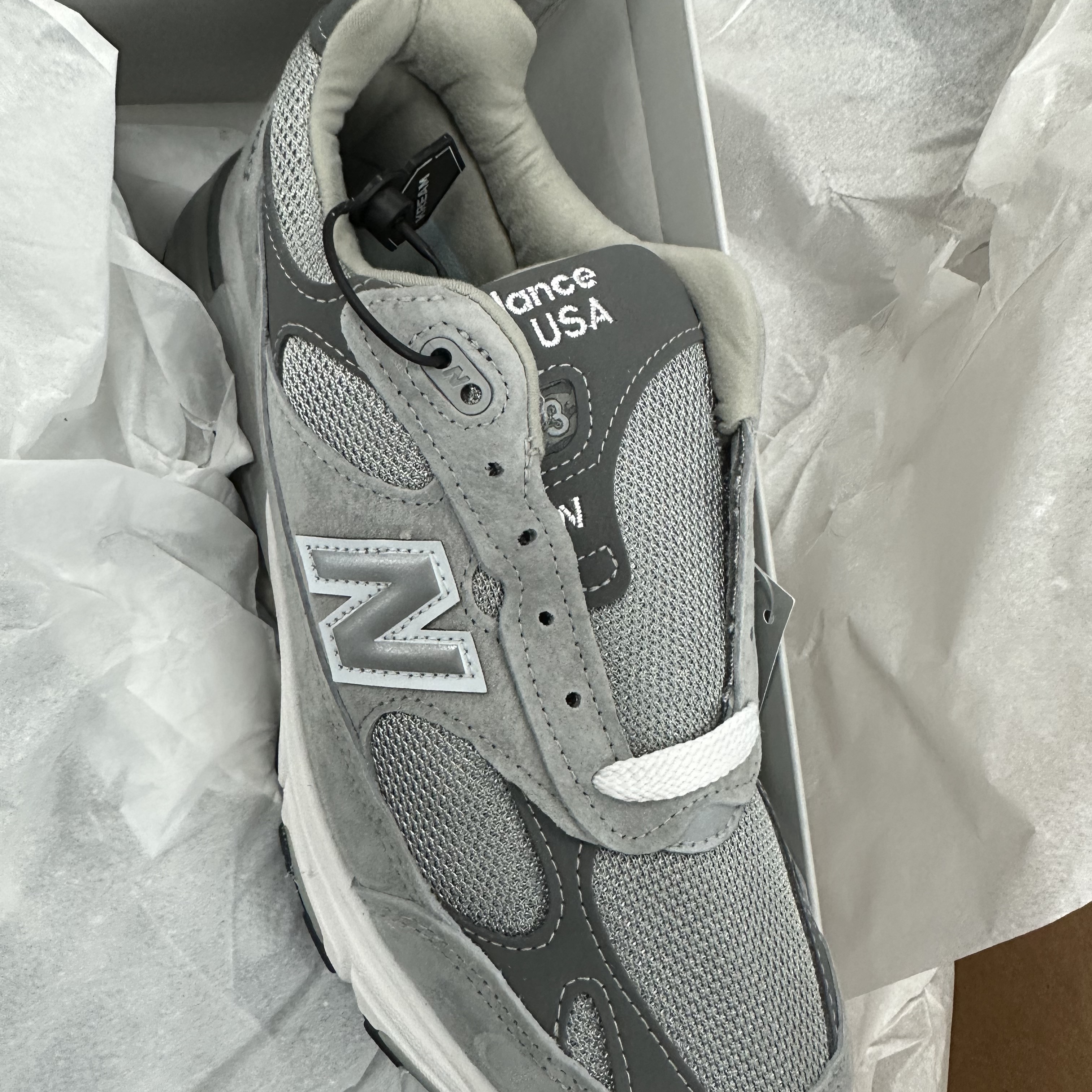 New Balance 993 Made in USA Grey - D Standard 착용 스타일 - 2