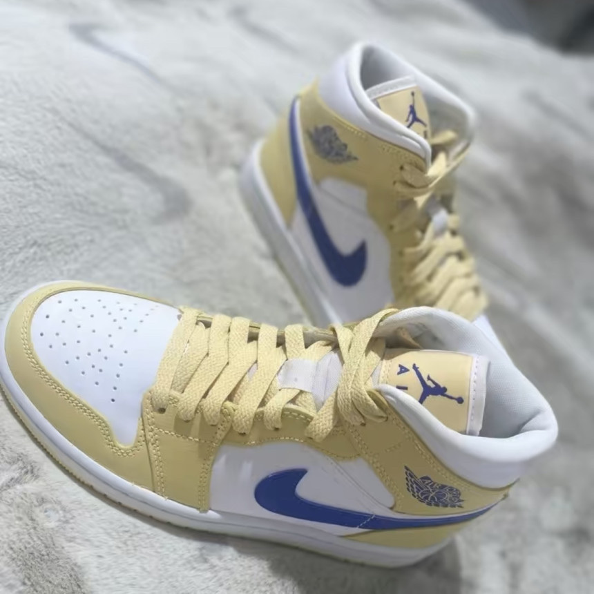 (W) Jordan 1 Mid Lemon Wash Lapis 착용 스타일