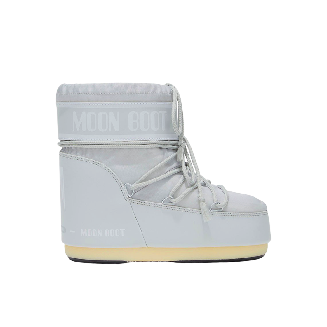 (W) 문부츠 아이콘 로우 나일론 부츠 그레이((W) Moon Boot Icon Low Nylon Boots Grey)