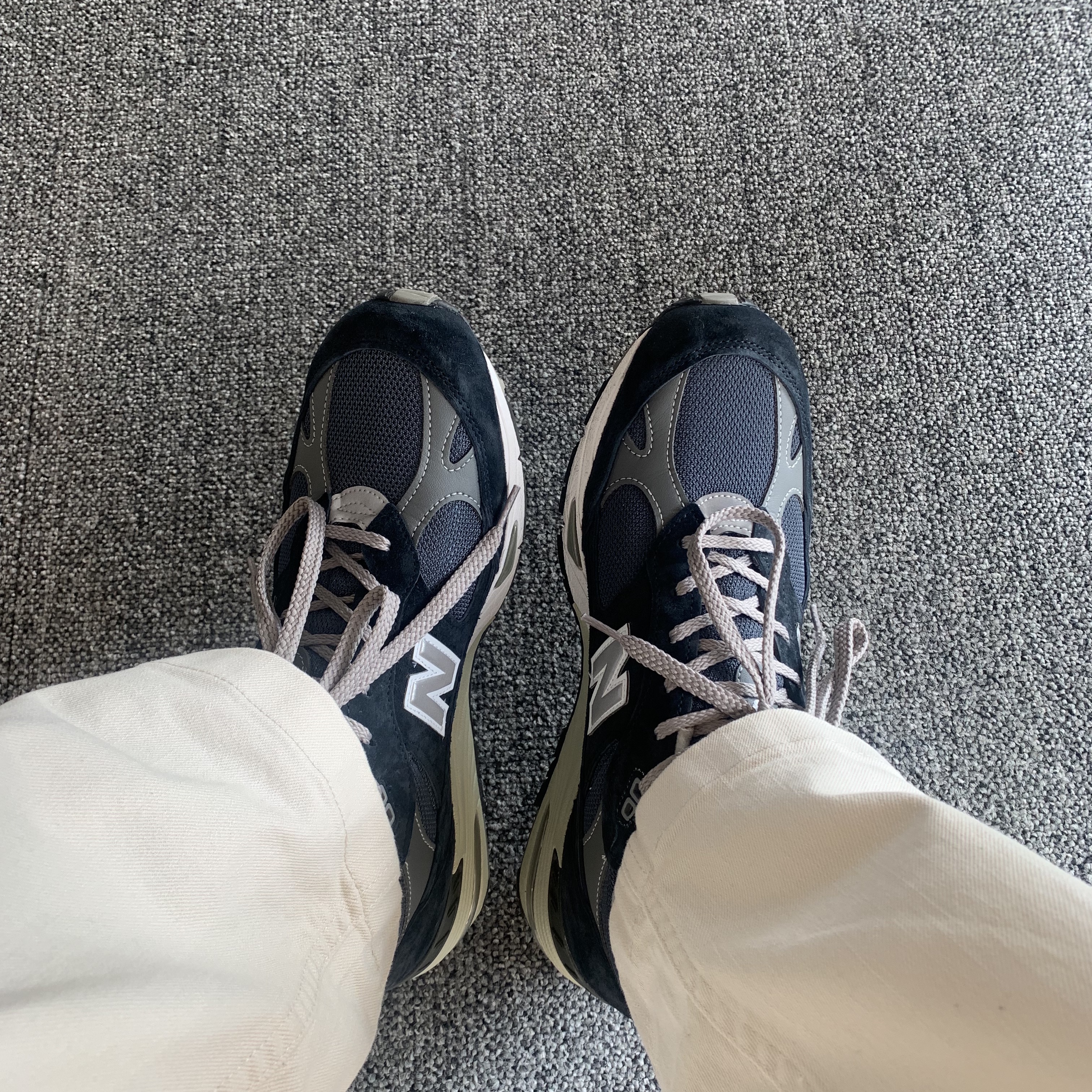 New Balance 991 Made in UK Navy 착용 스타일