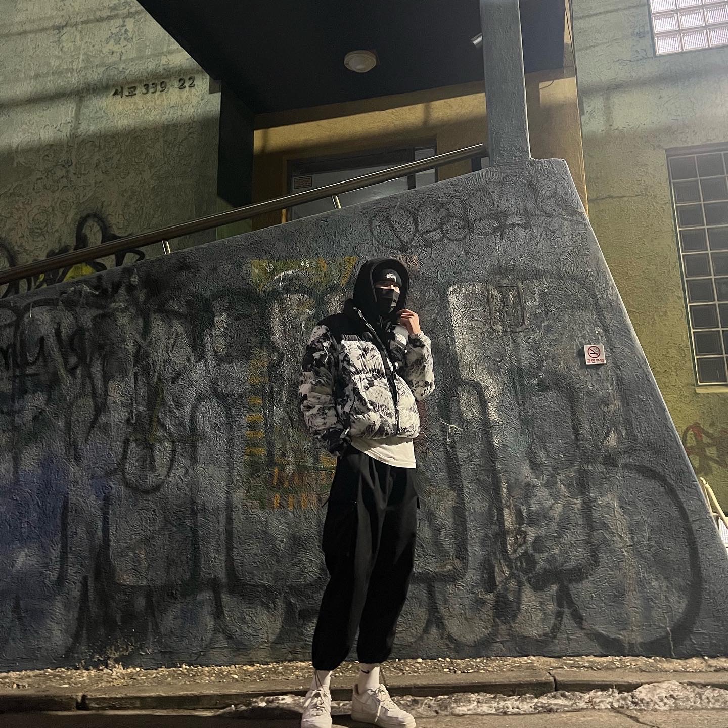 The North Face 1996 Novelty Nuptse Jacket Nutral Gray, Nike Air Force 1 '07 Low White 착용 스타일