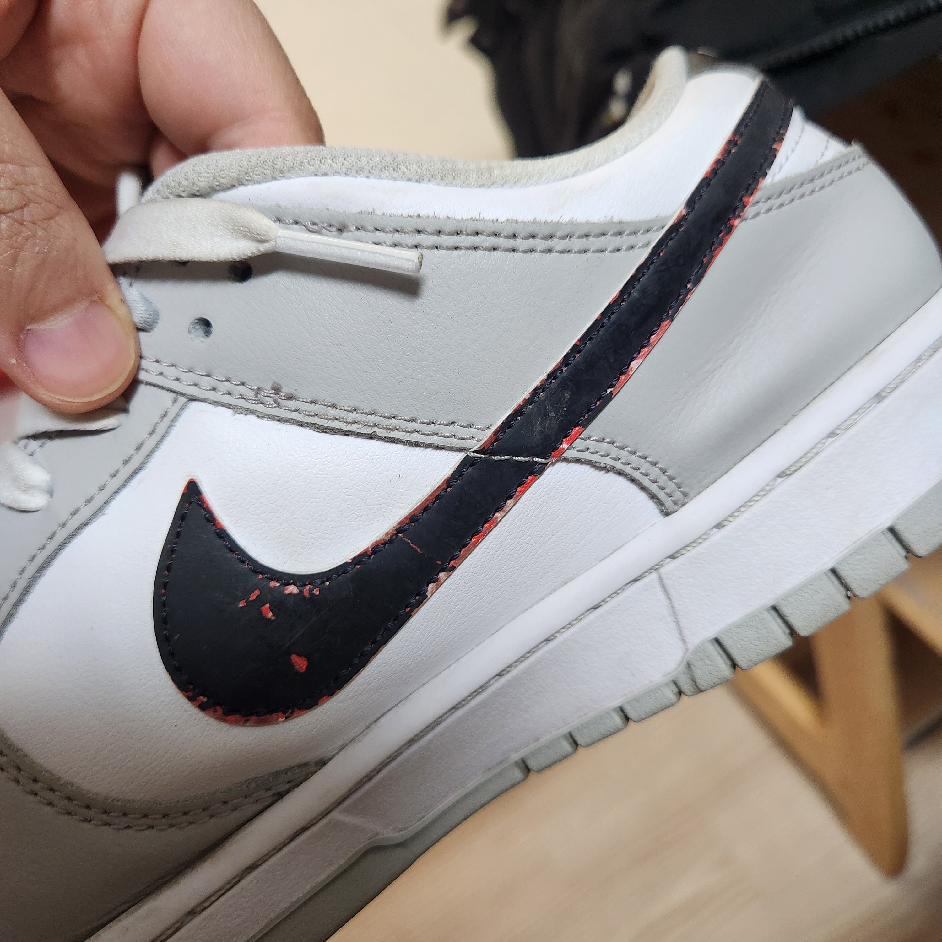 Nike Dunk Low Retro SE Jackpot Grey Fog 착용 스타일 - 1