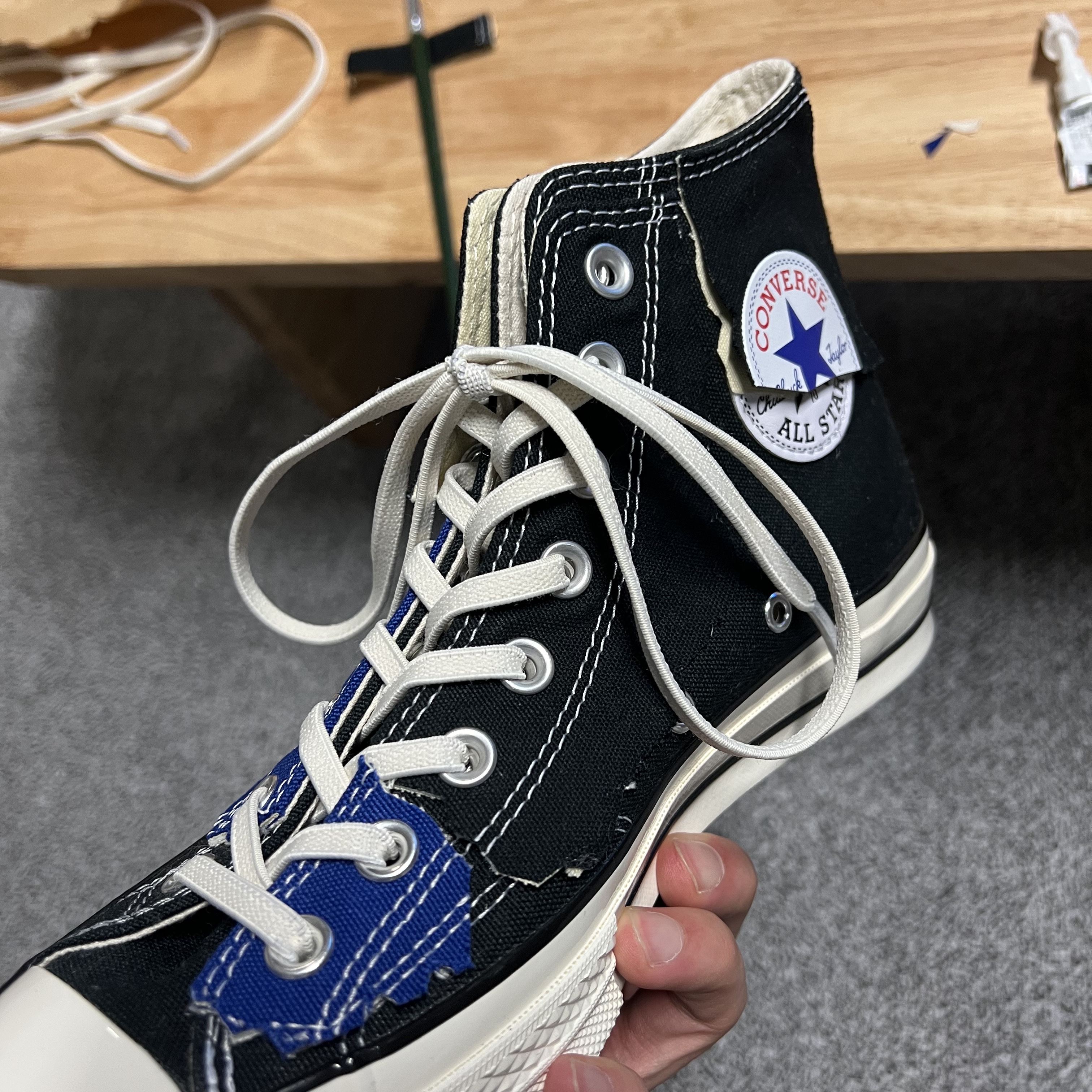 Converse x Ader Error Chuck 70 High White 착용 스타일 - 1